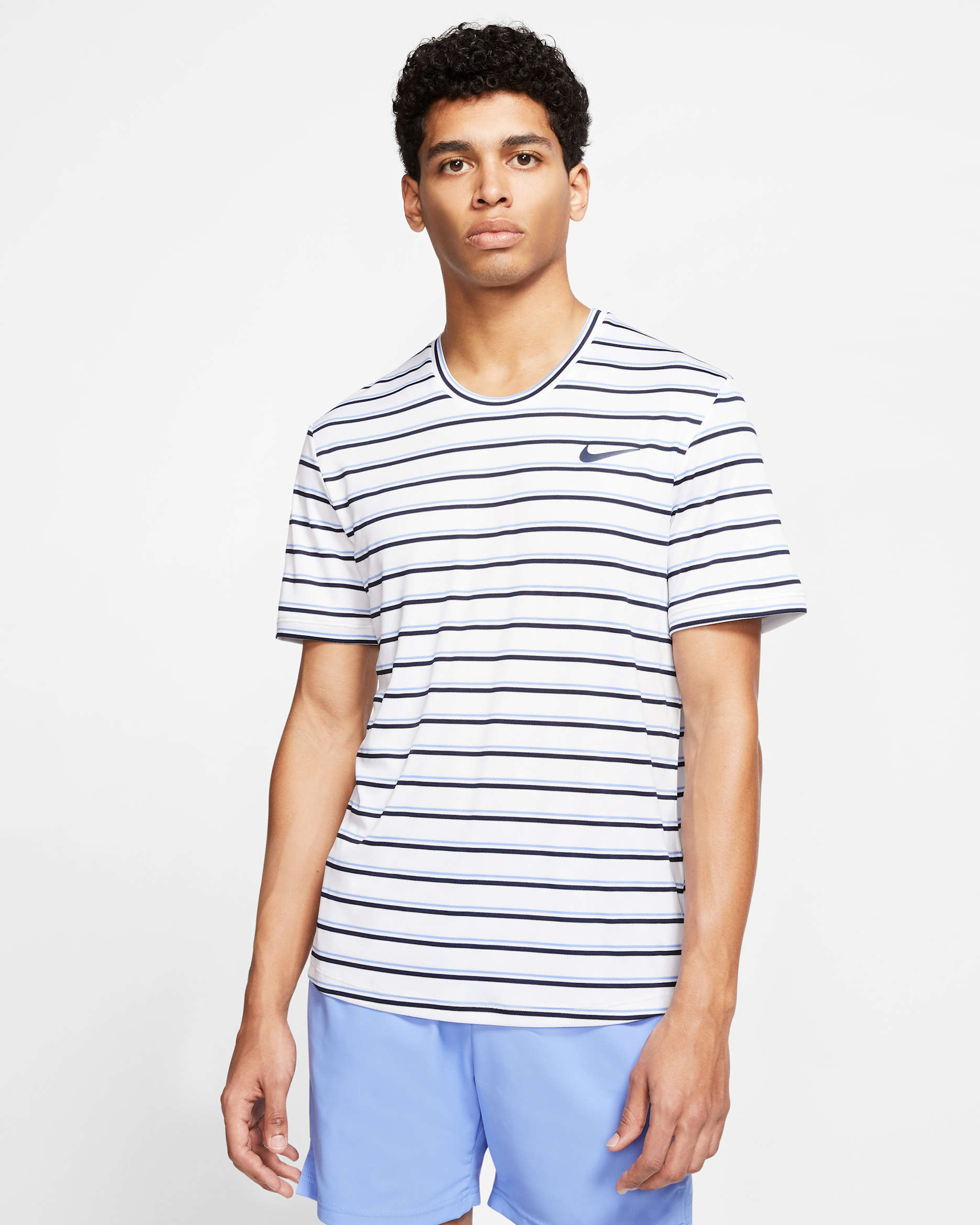 NikeCourt Dri-FIT Men's Graphic Tennis Top - White/Obsidian