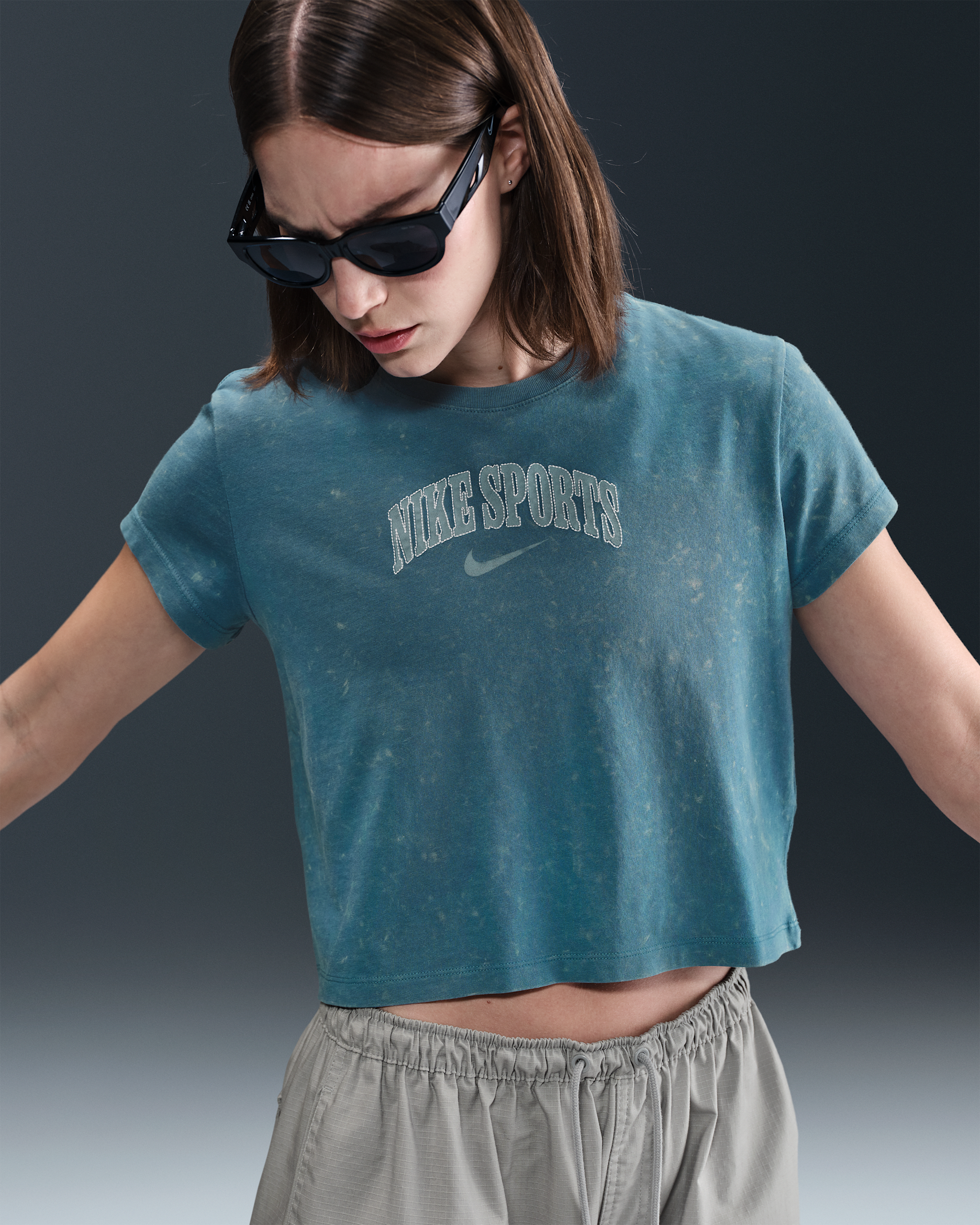 나이키 스포츠웨어 여성 반팔 티셔츠 - 스모키 블루