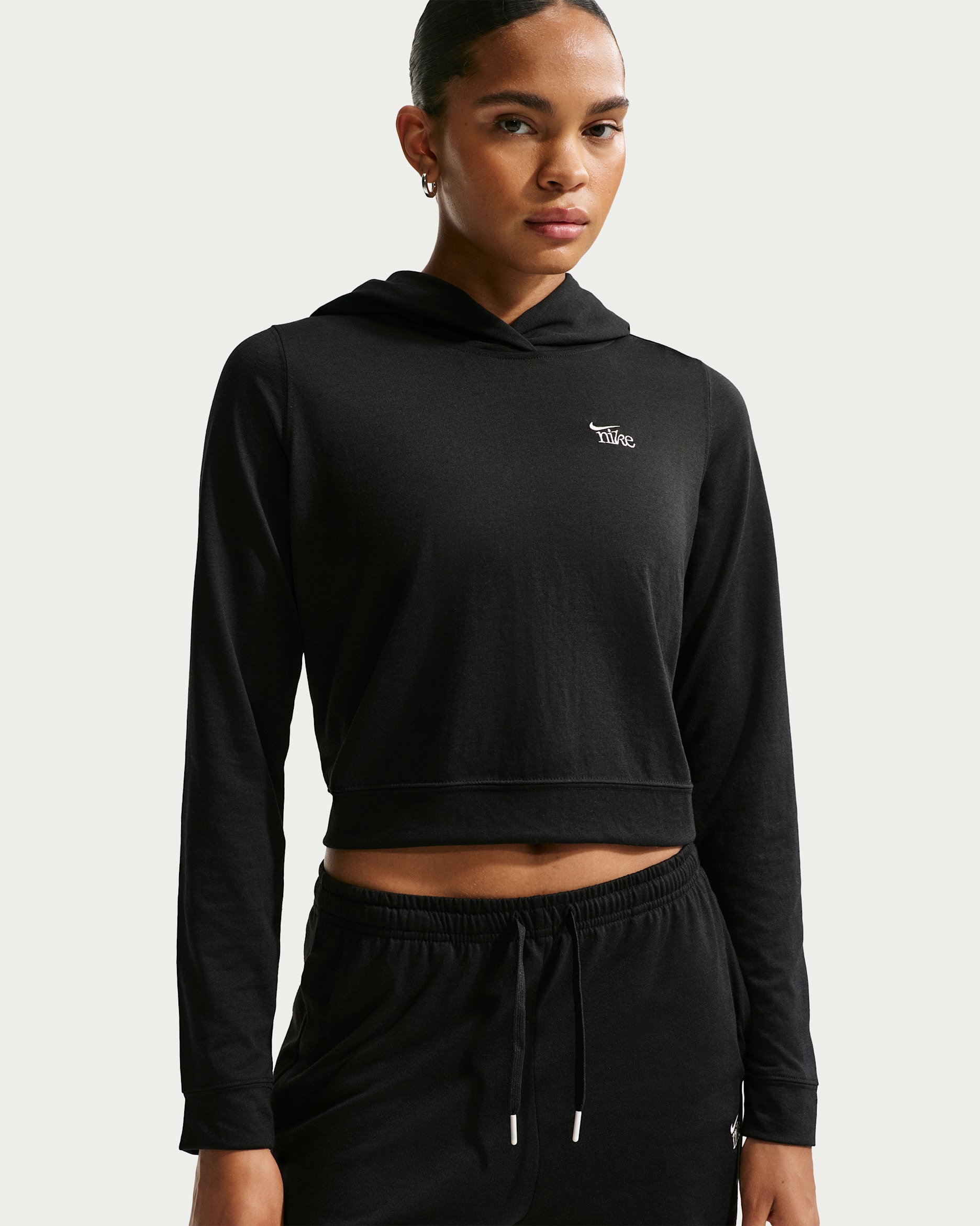 Nike Sportswear Chill Knit Women's Lightweight Hoodie - Black/Chalk