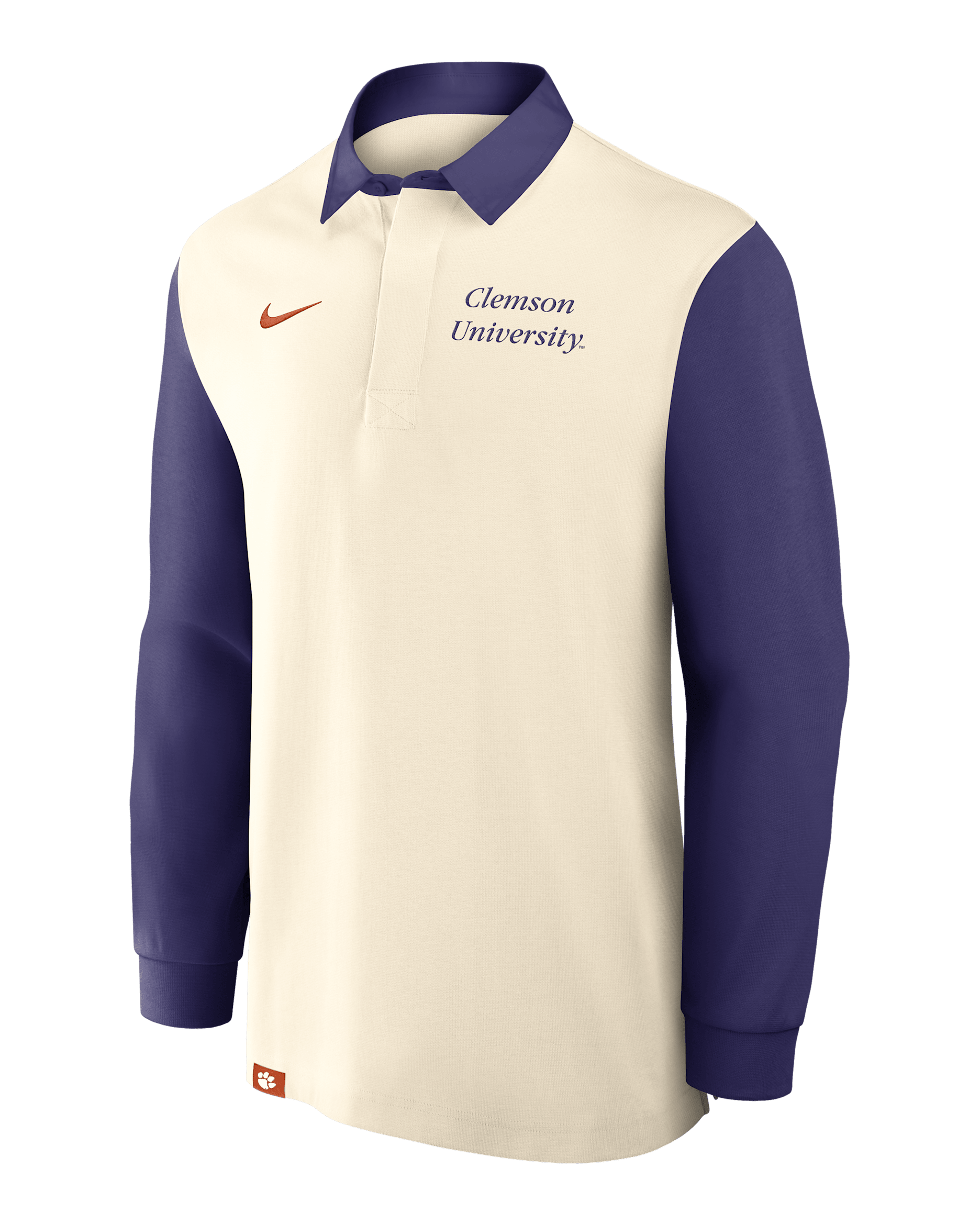 Clemson Rugby Men's Nike College Long-Sleeve Top - Tan/Beige