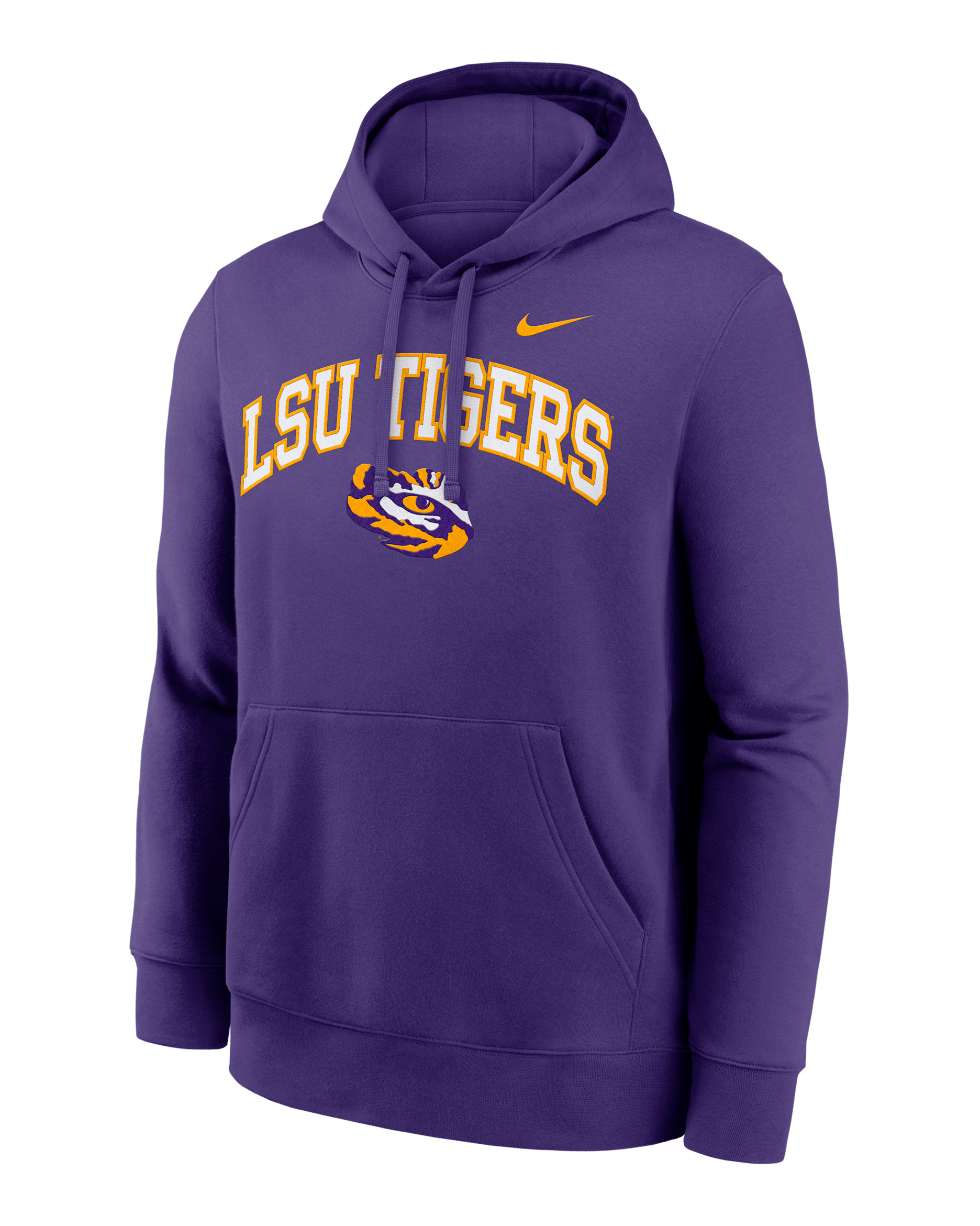 LSU Arch Men's Nike College Pullover Hoodie - Purple