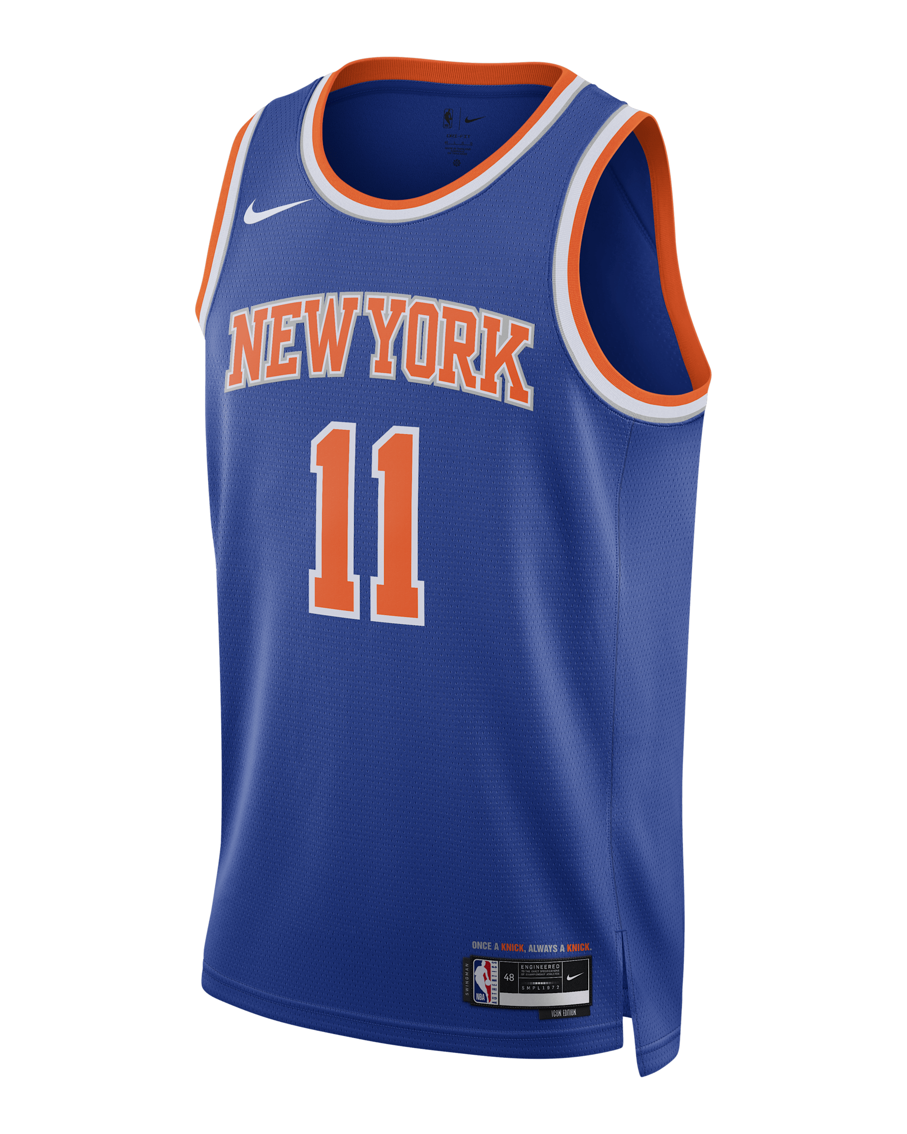 New York Knicks Icon Edition Men's Nike Dri-FIT NBA Swingman Jersey - Rush Blue