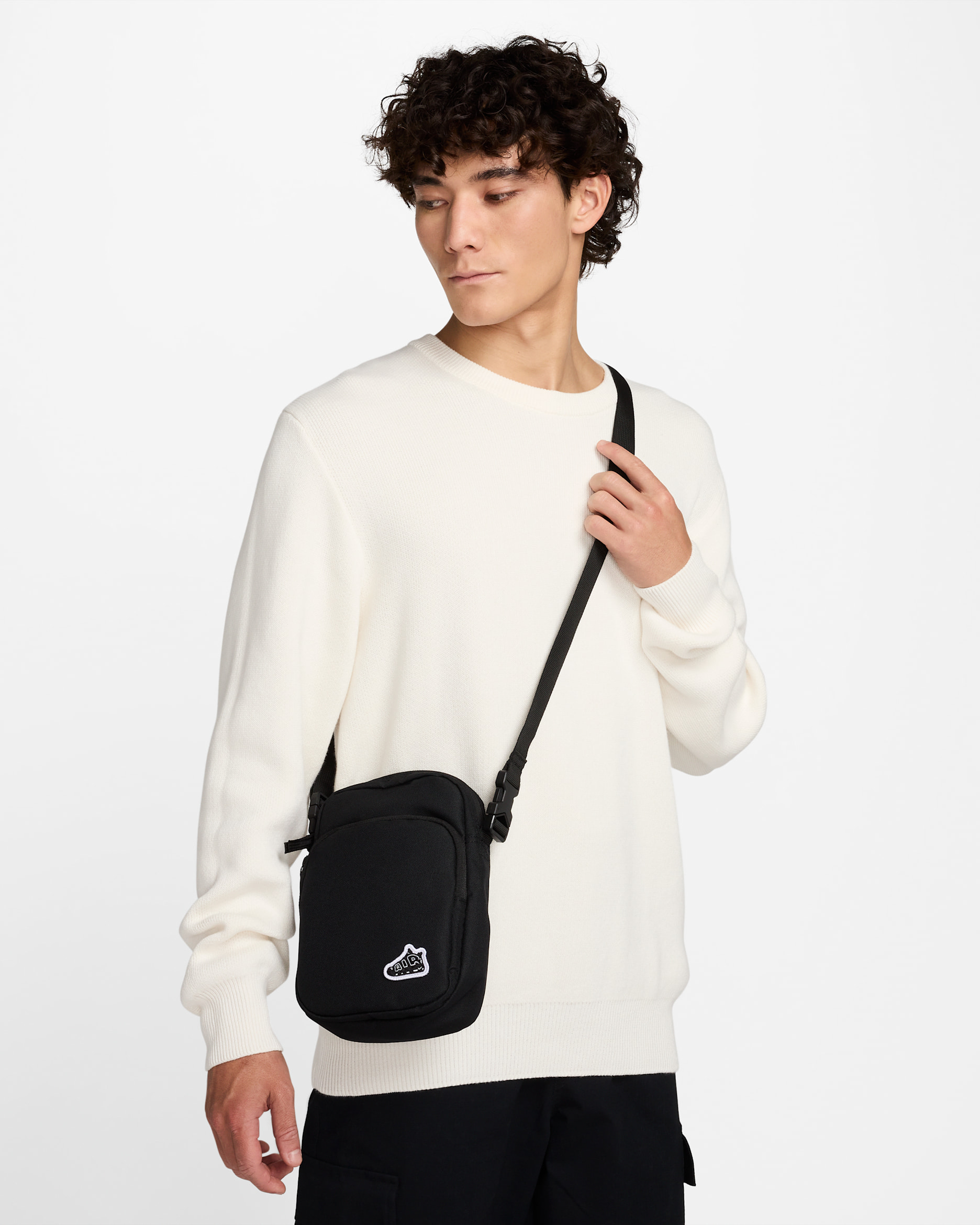 Nike Heritage Cross-Body Bag (4L) - Black/Black/White