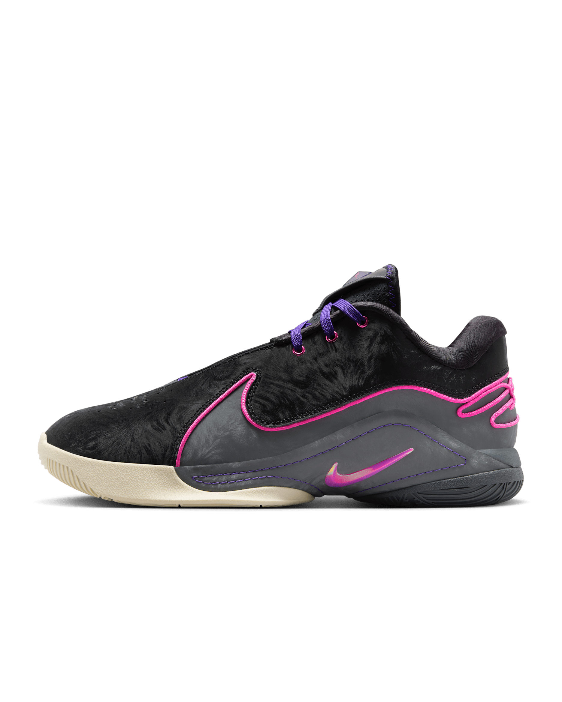 レブロン 22 "Tunnel Vision" EP バスケットボールシューズ - ブラック/ダークグレー/フィールドパープル/レーザーフューシャ