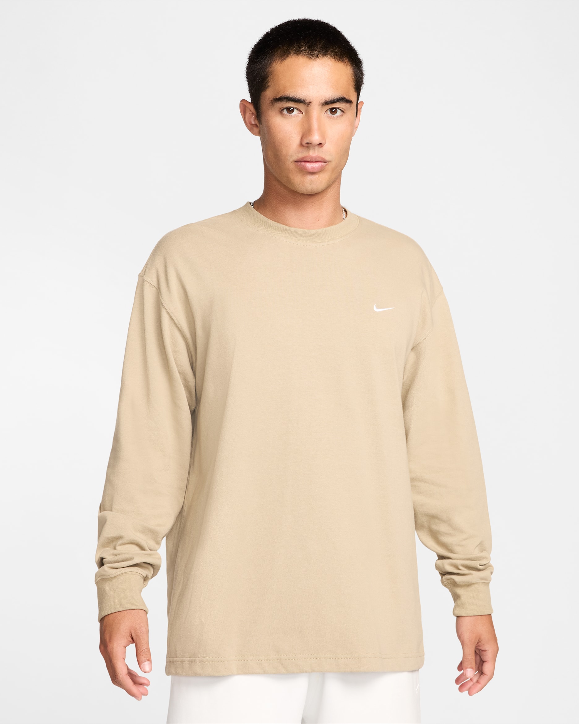 Nike "Made in USA" Men's Long-Sleeve T-Shirt - Khaki/White