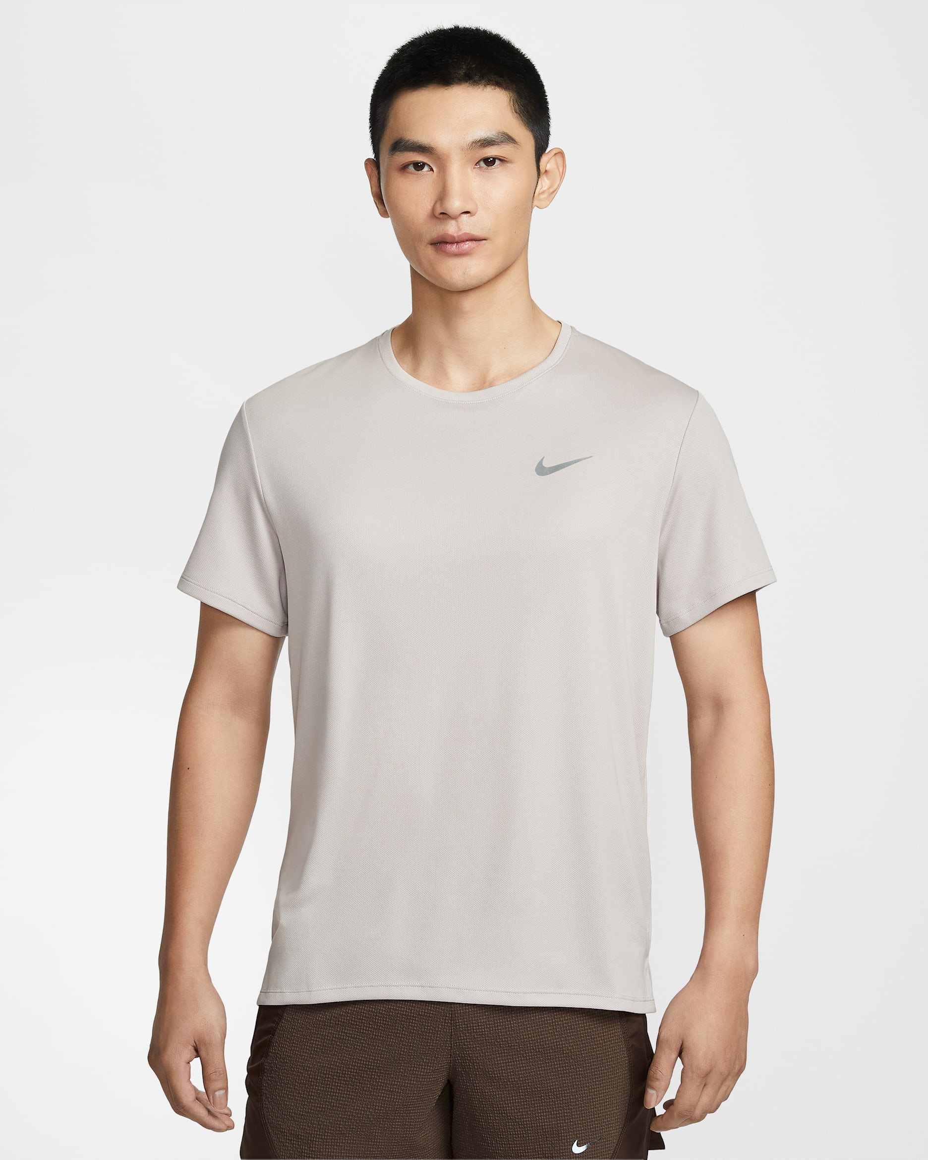 Nike Dri-FIT UV Miler Men's Short-Sleeve Running Top - Moon Particle