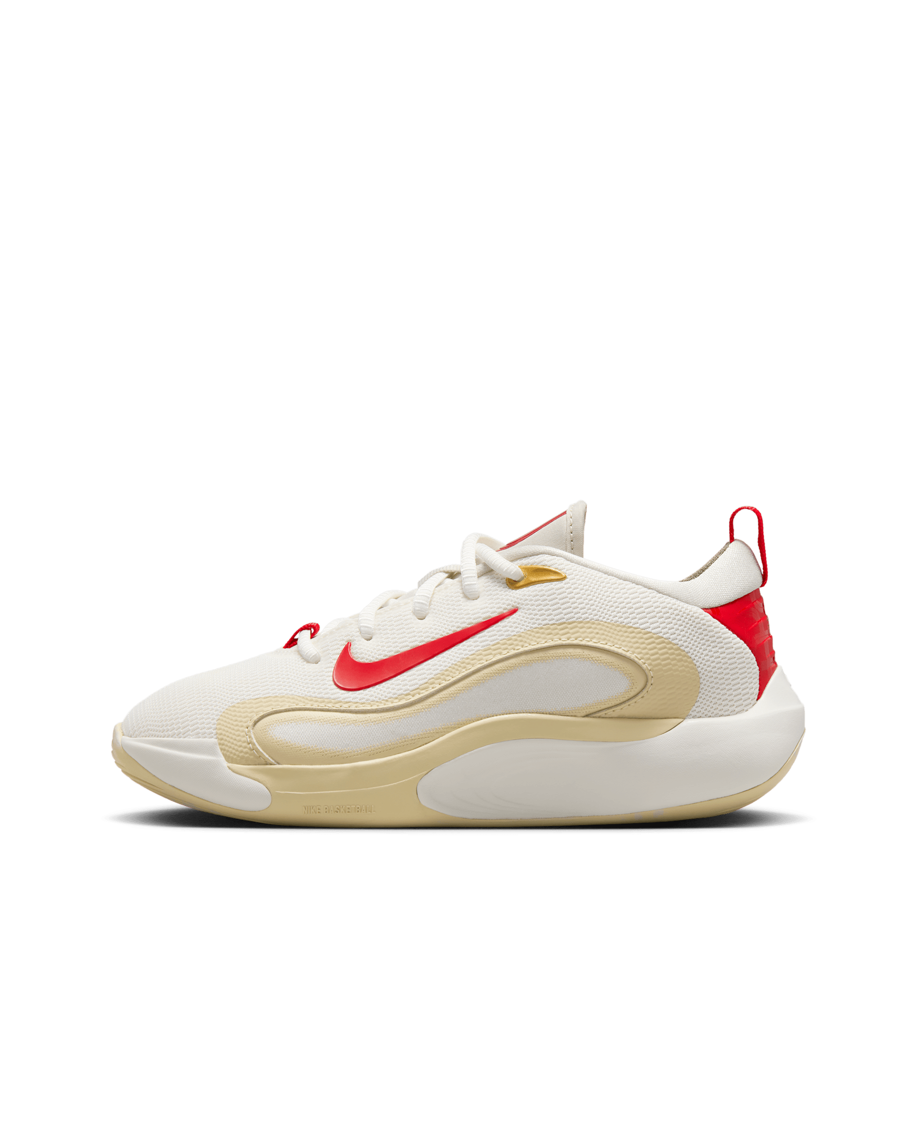 Nike IsoFly Big Kids' Basketball Shoes - Sail/Light Bone/Light Khaki/University Red