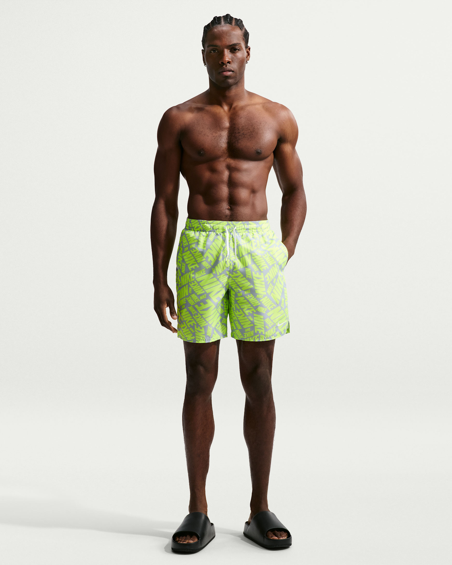 Nike Swim Breaker Men's 7" Brief-Lined Volley Short - Volt