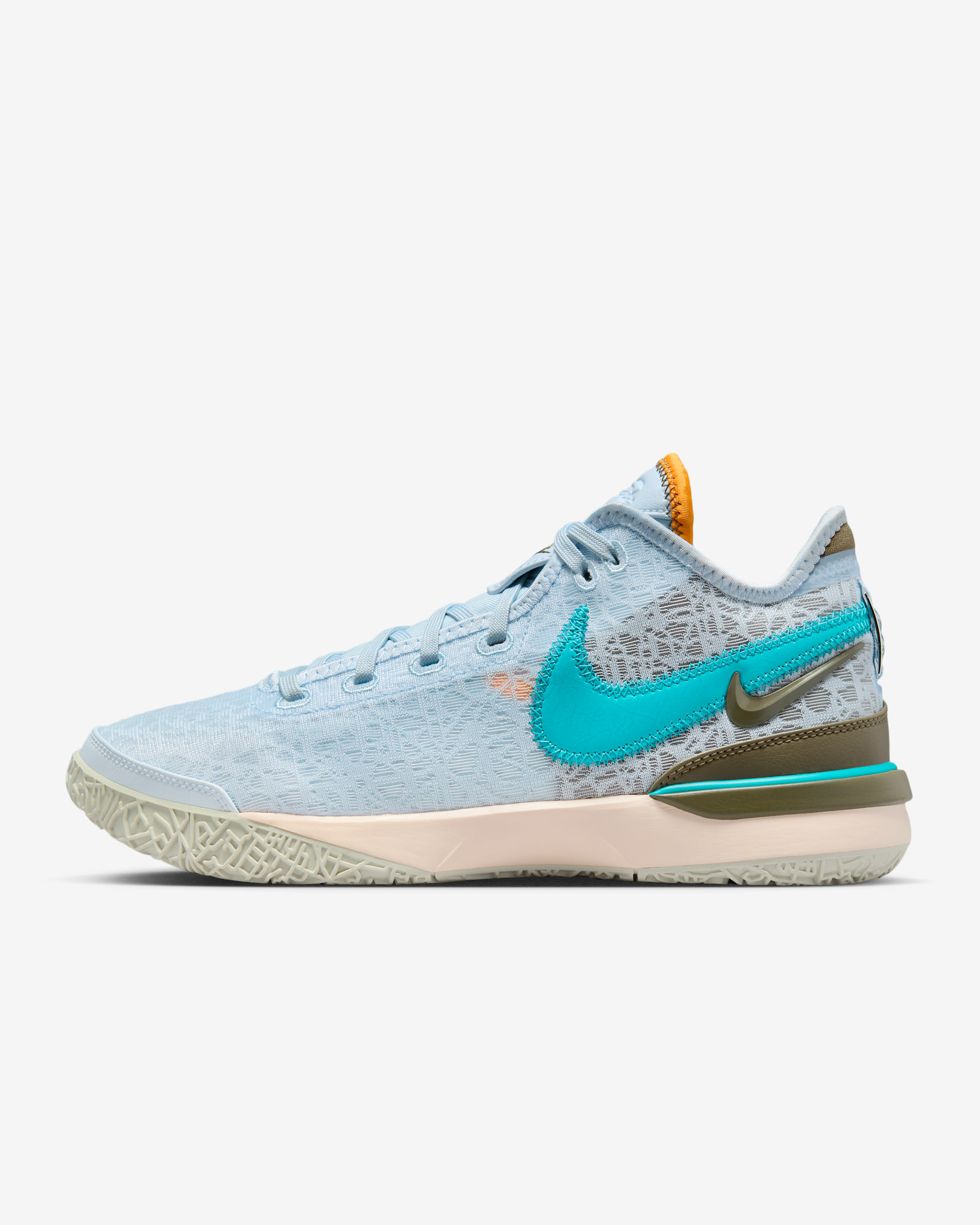 LeBron NXXT Gen EP Basketball Shoes - Blue Tint/Guava Ice/Medium Olive/Teal Nebula