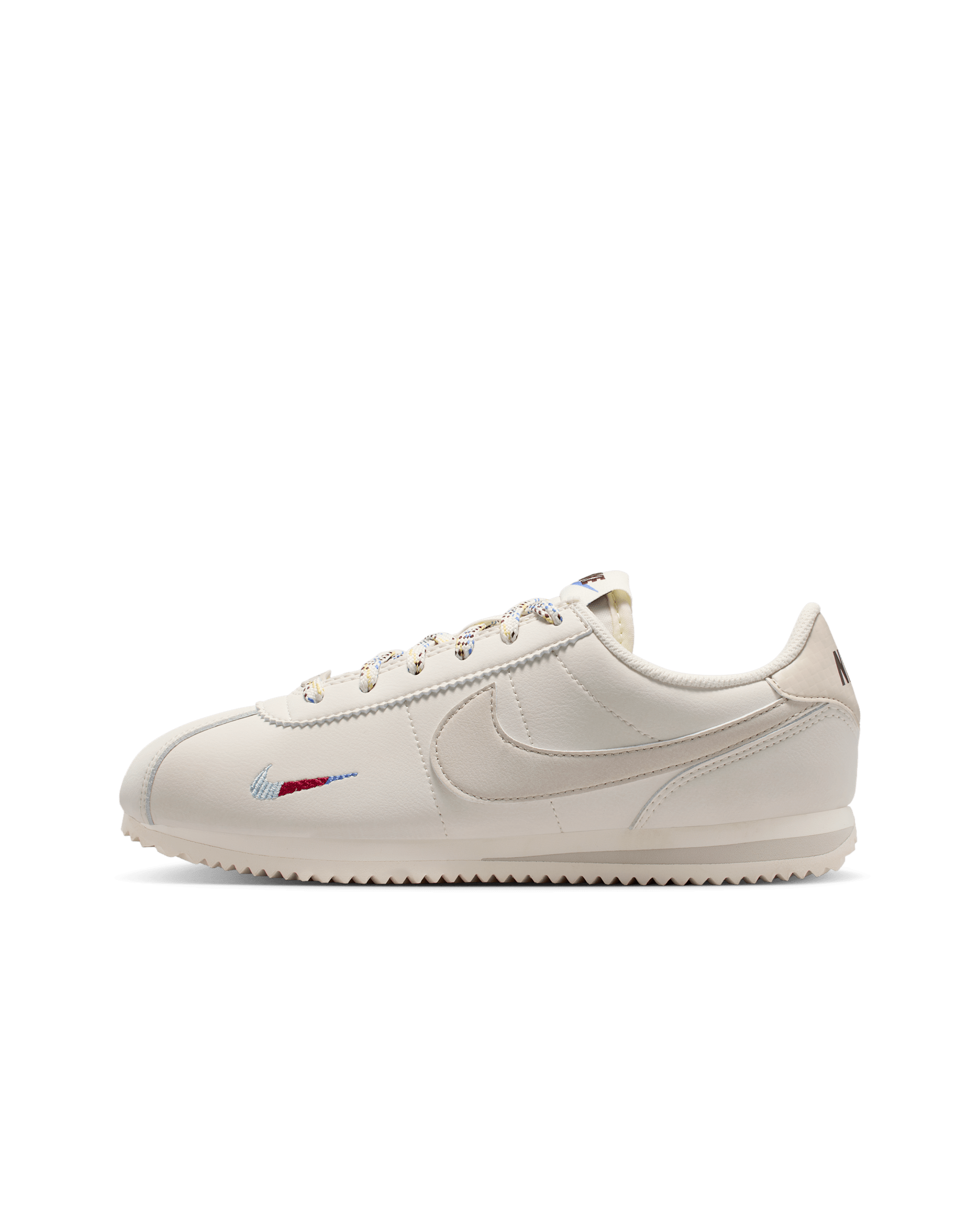 Nike Cortez Older Kids' Shoes - Soft Pearl/Comet Blue/Burgundy Crush/Light Orewood Brown