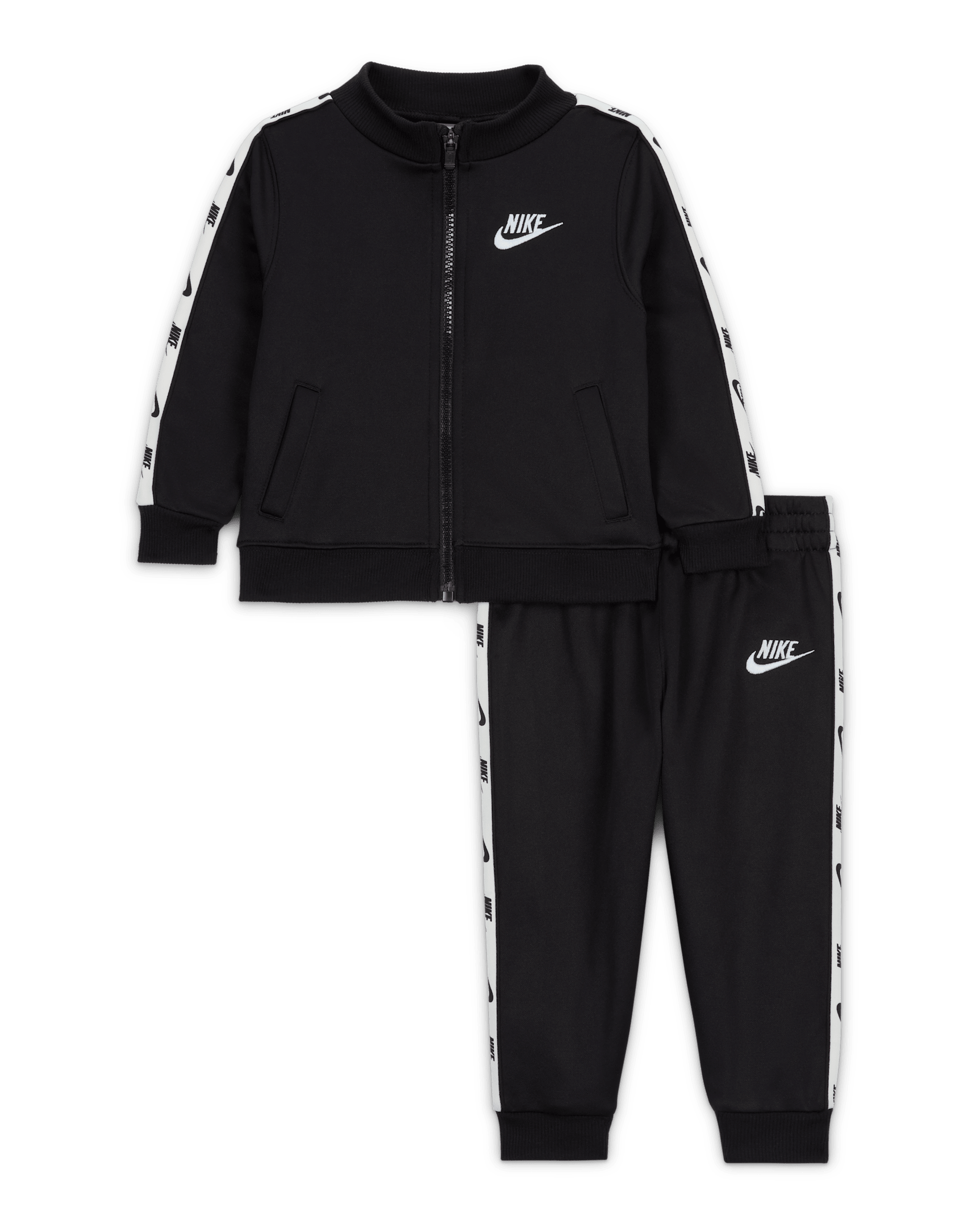 Nike Dri-FIT Baby (12-24M) Logo Taping 2-Piece Full-Zip Set - Black