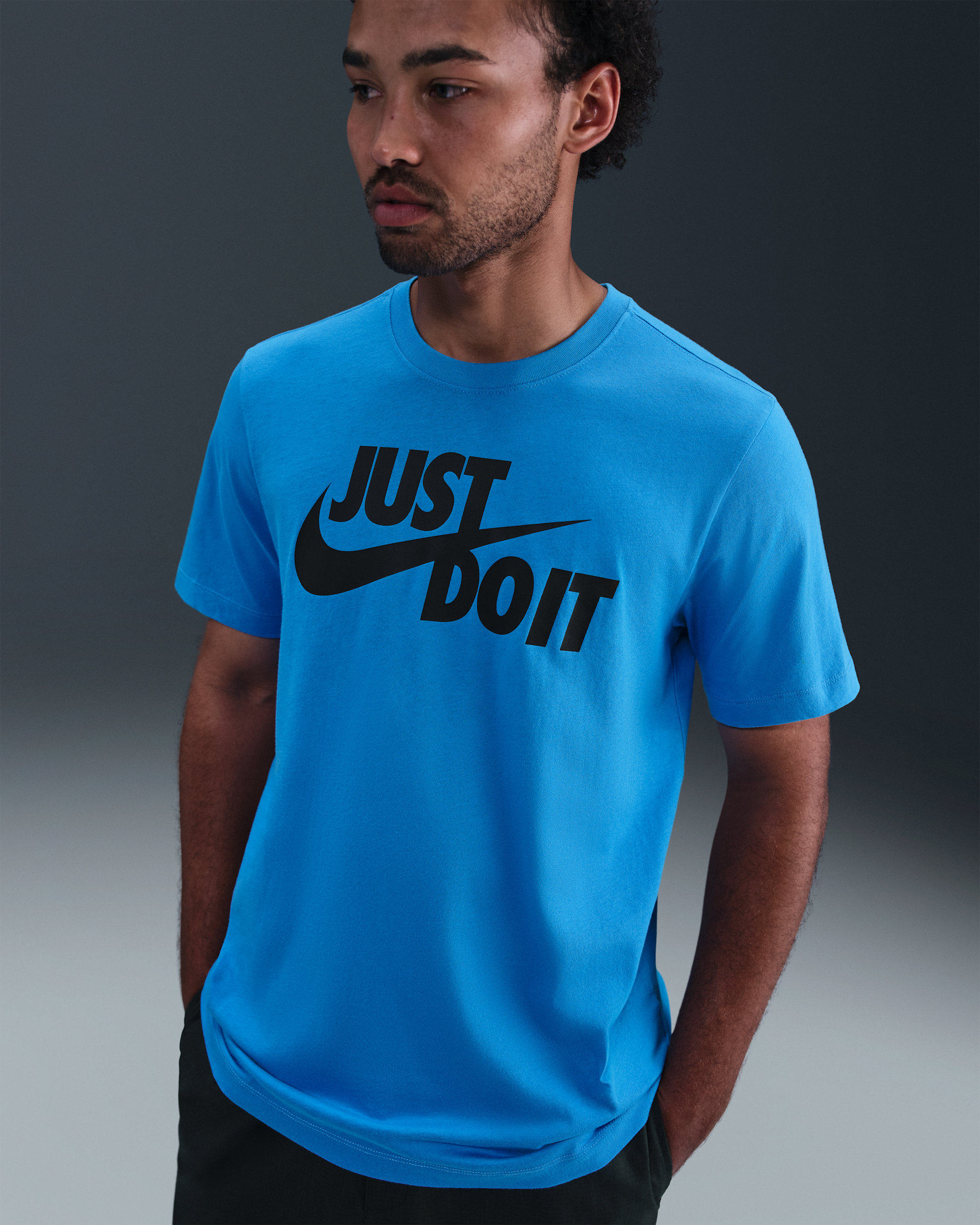 Playera para hombre Nike Sportswear JDI - Azul foto claro/Negro