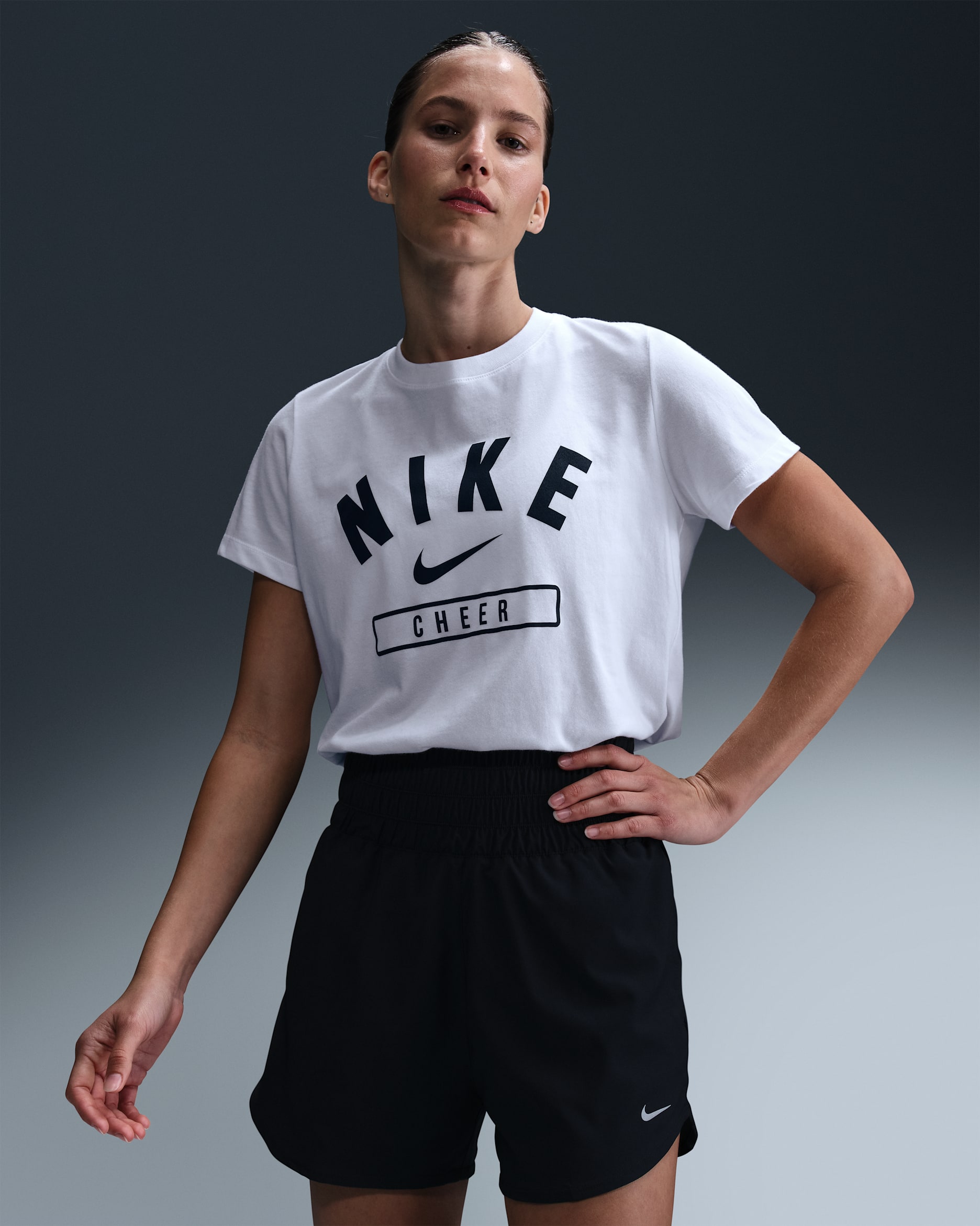 Nike Women's Cheer T-Shirt - White/Black