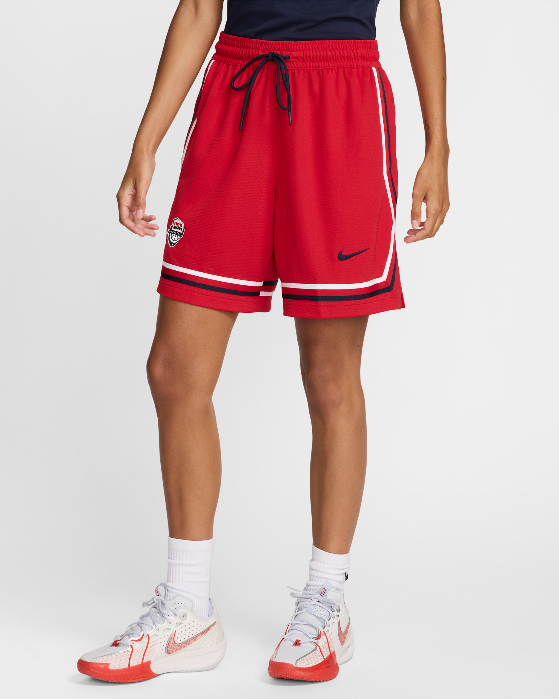 USAB Practice Women's Nike Basketball Shorts - Sport Red/Obsidian