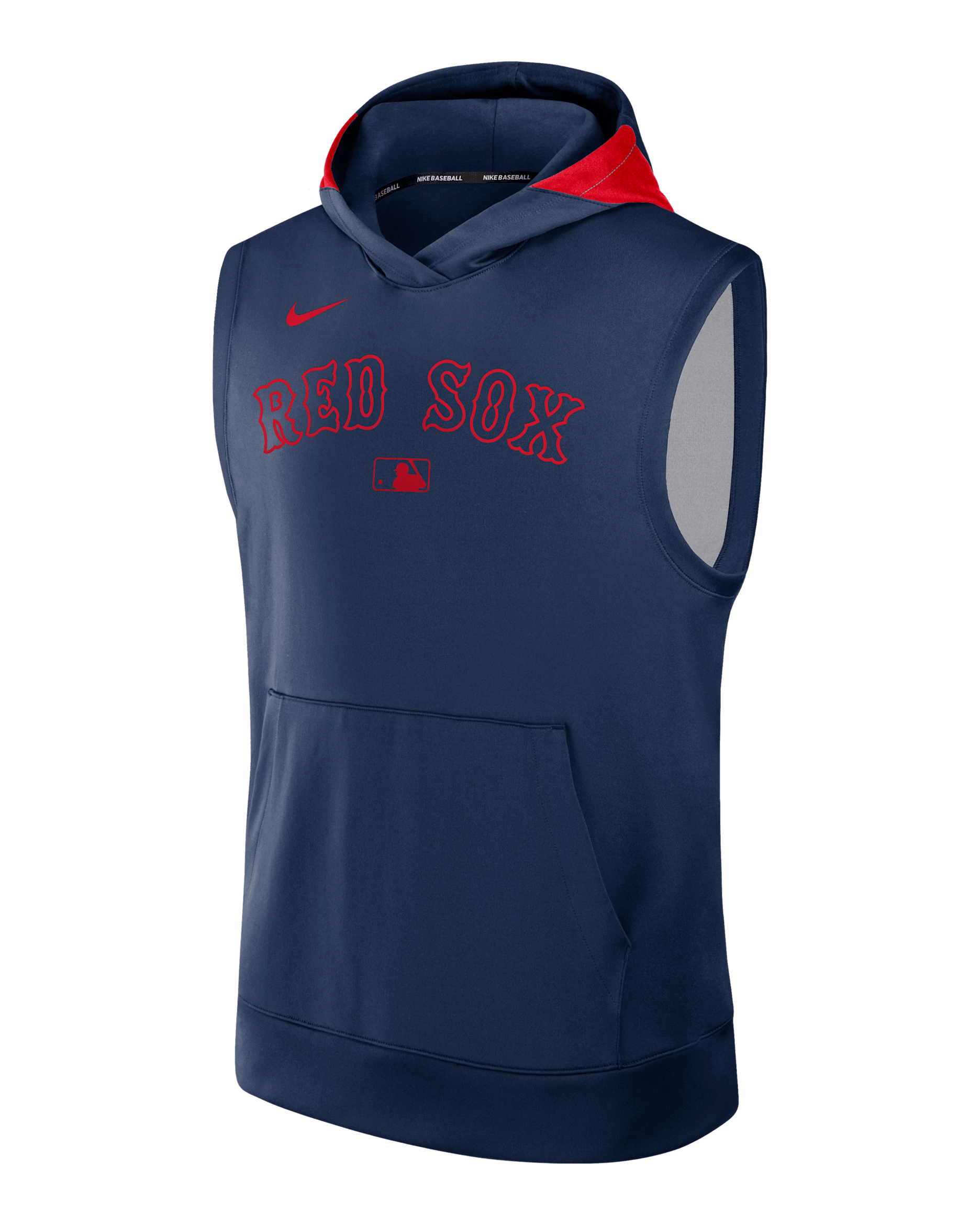 Boston Red Sox Authentic Collection Men’s Nike Dri-FIT MLB Sleeveless Pullover Hoodie - Navy