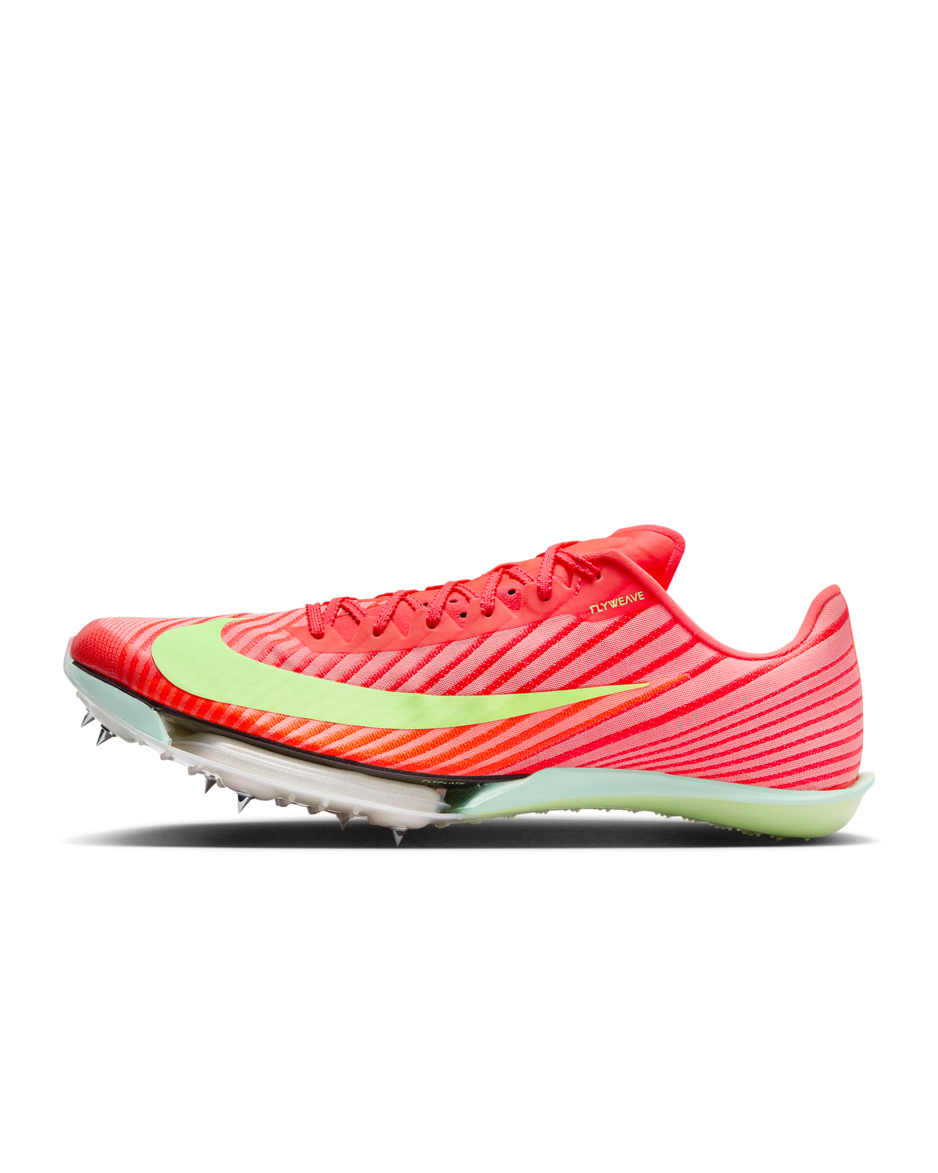 Sapatilhas de atletismo para sprint Nike Maxfly 2 - Carmesim Bright/Lime Blast/Mint Foam/Washed Coral