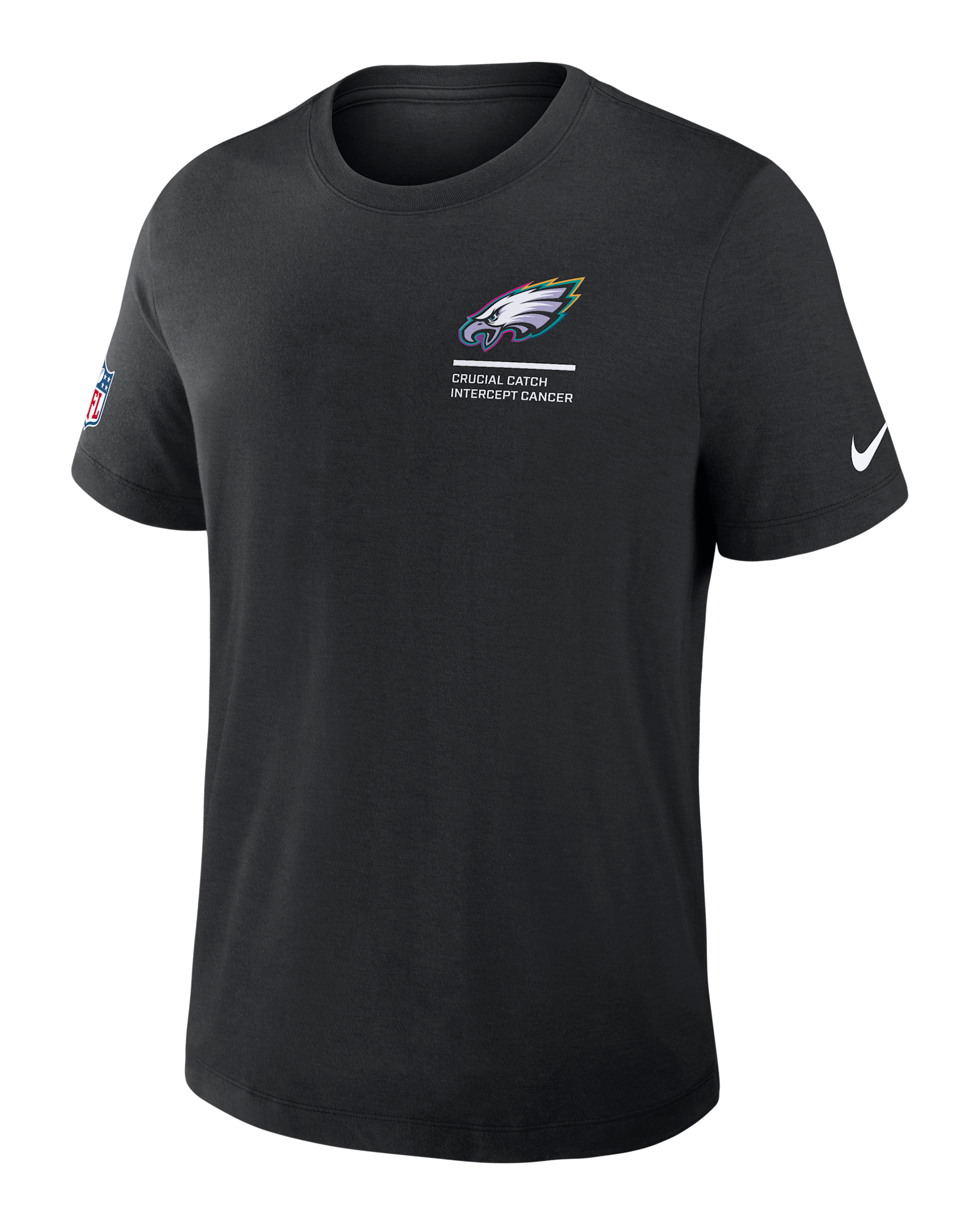 Philadelphia Eagles Crucial Catch Men's Nike Dri-FIT NFL T-Shirt - Black