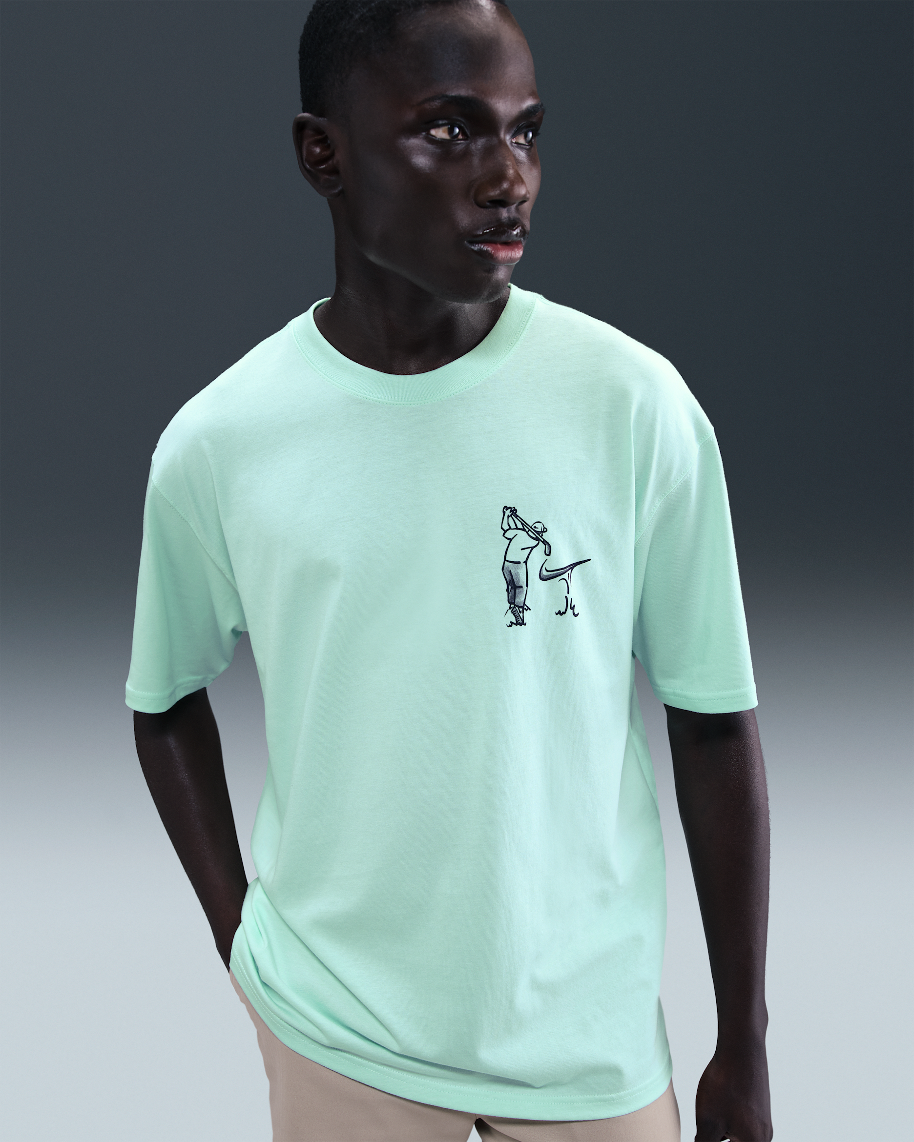 Nike Men's Max90 Golf T-Shirt - Mint Foam/Cave Purple