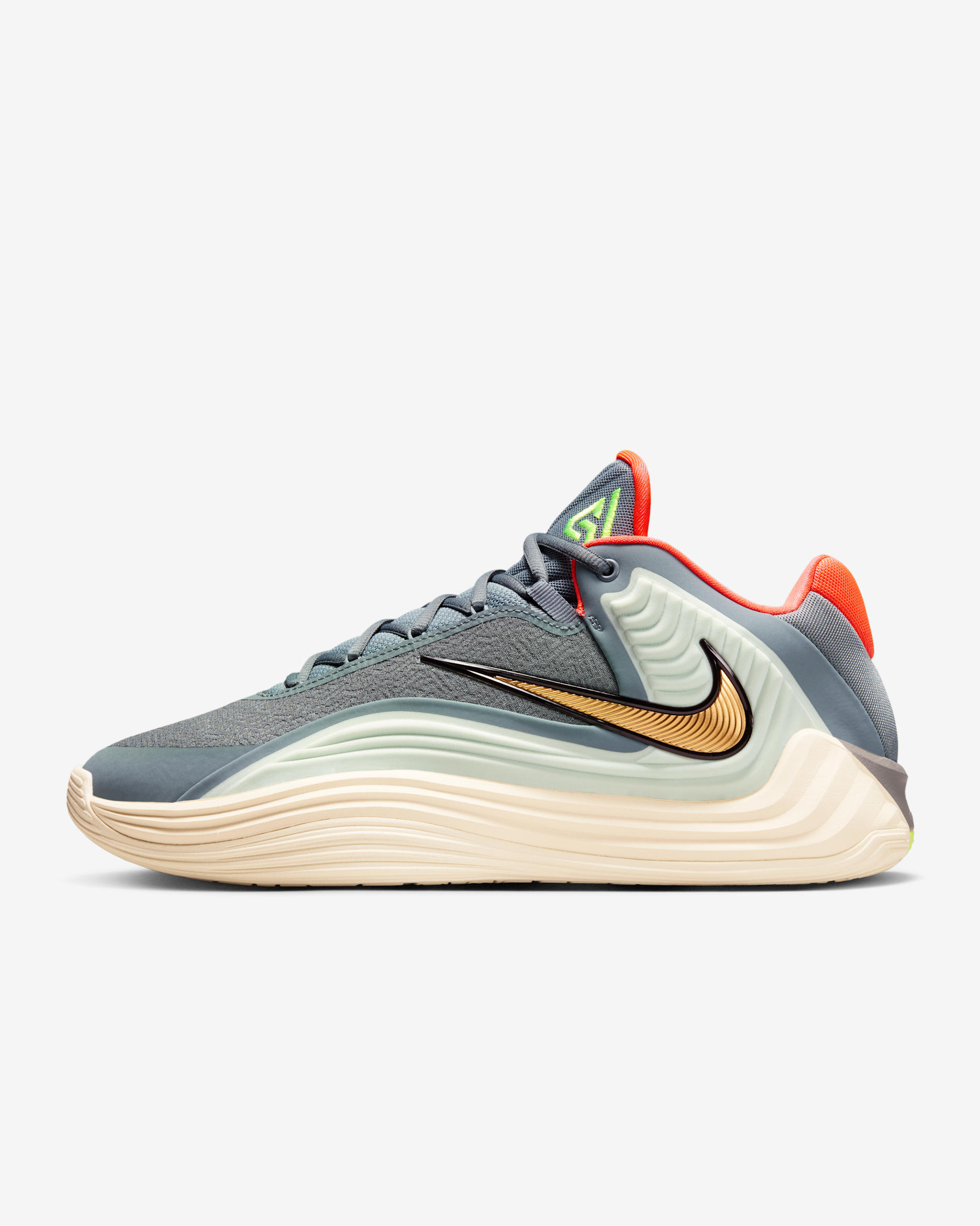 Giannis Freak 7 'Ignition' Basketball Shoes - Cool Grey/Coconut Milk/Total Crimson/Yellow Gold