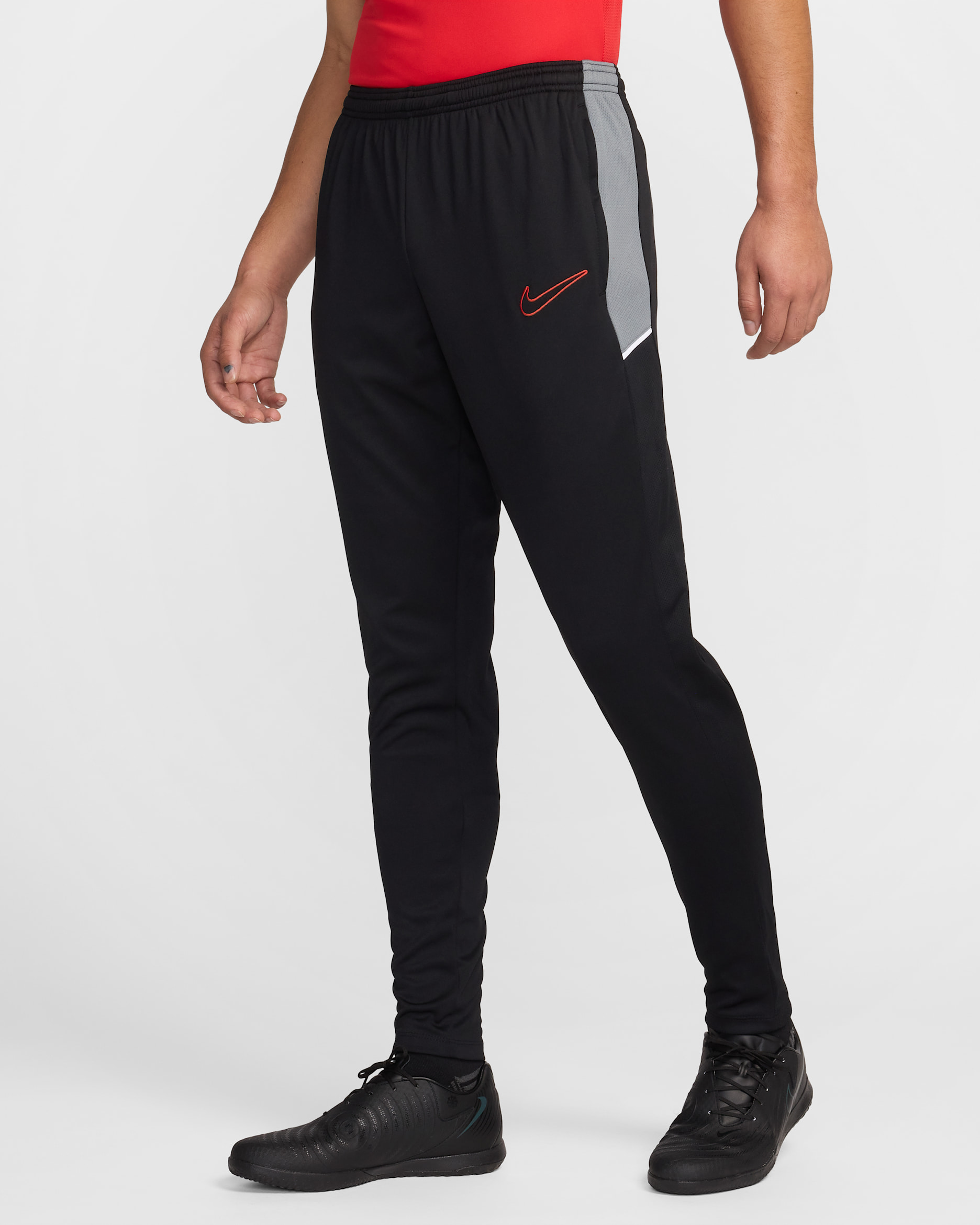 Nike Academy Men's Dri-FIT Football Pants - Black/Cool Grey/Black/University Red
