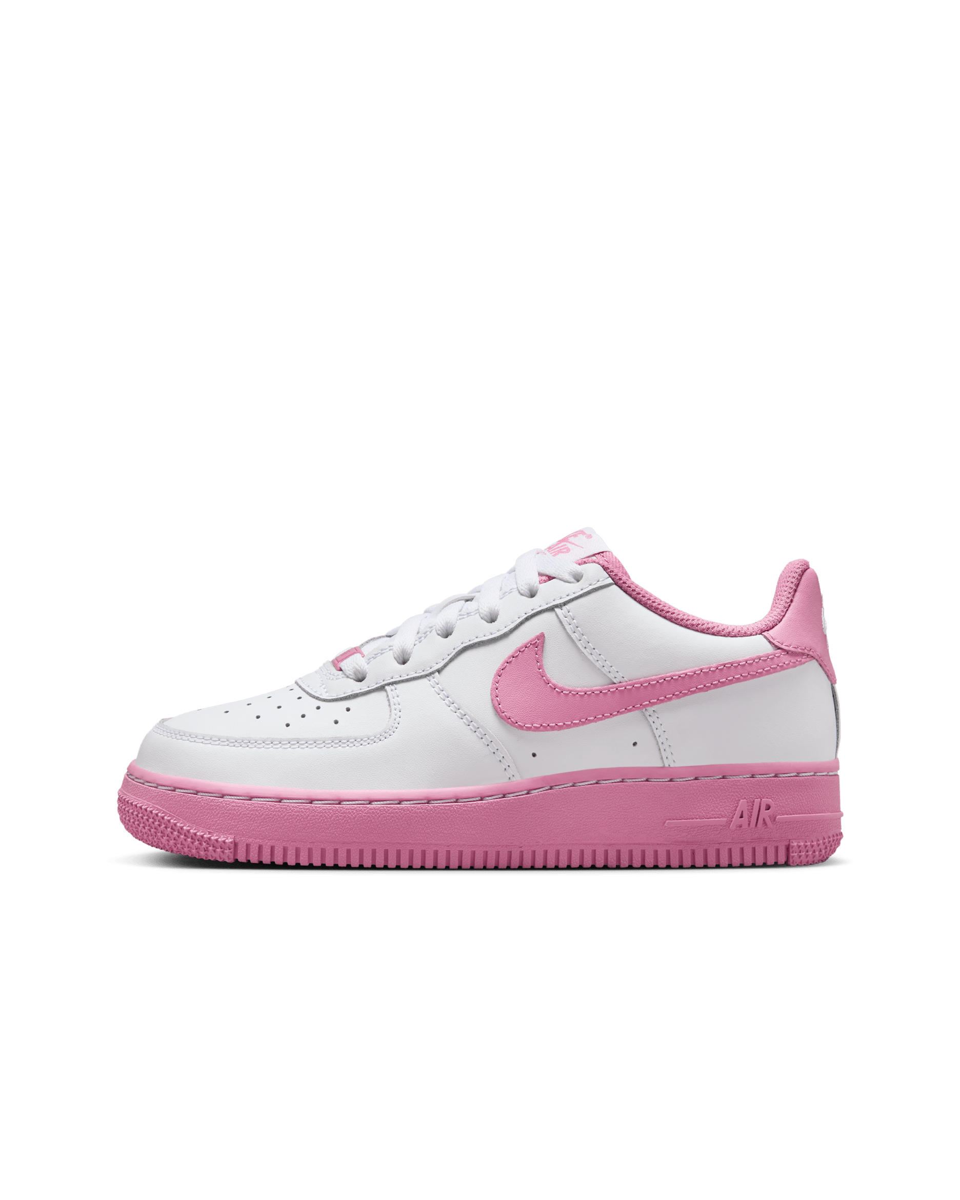 Nike Air Force 1 Big Kids' Shoes - White/Magic Flamingo