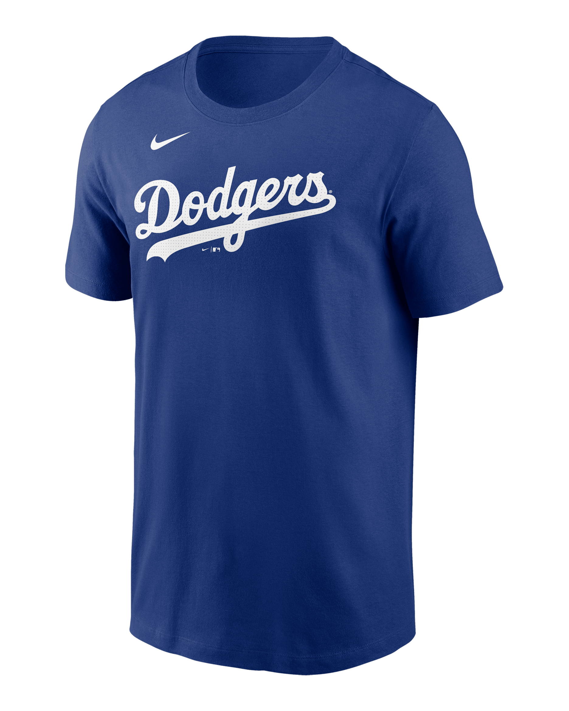 Playera Nike de la MLB para hombre Los Angeles Dodgers Fuse Wordmark - Royal