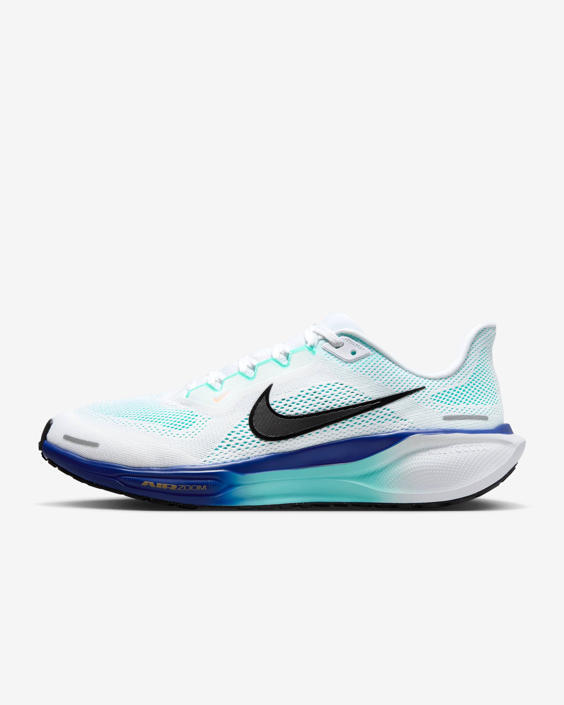 Nike Pegasus 41 Men's Road Running Shoes - White/Hyper Turquoise/Concord/Black