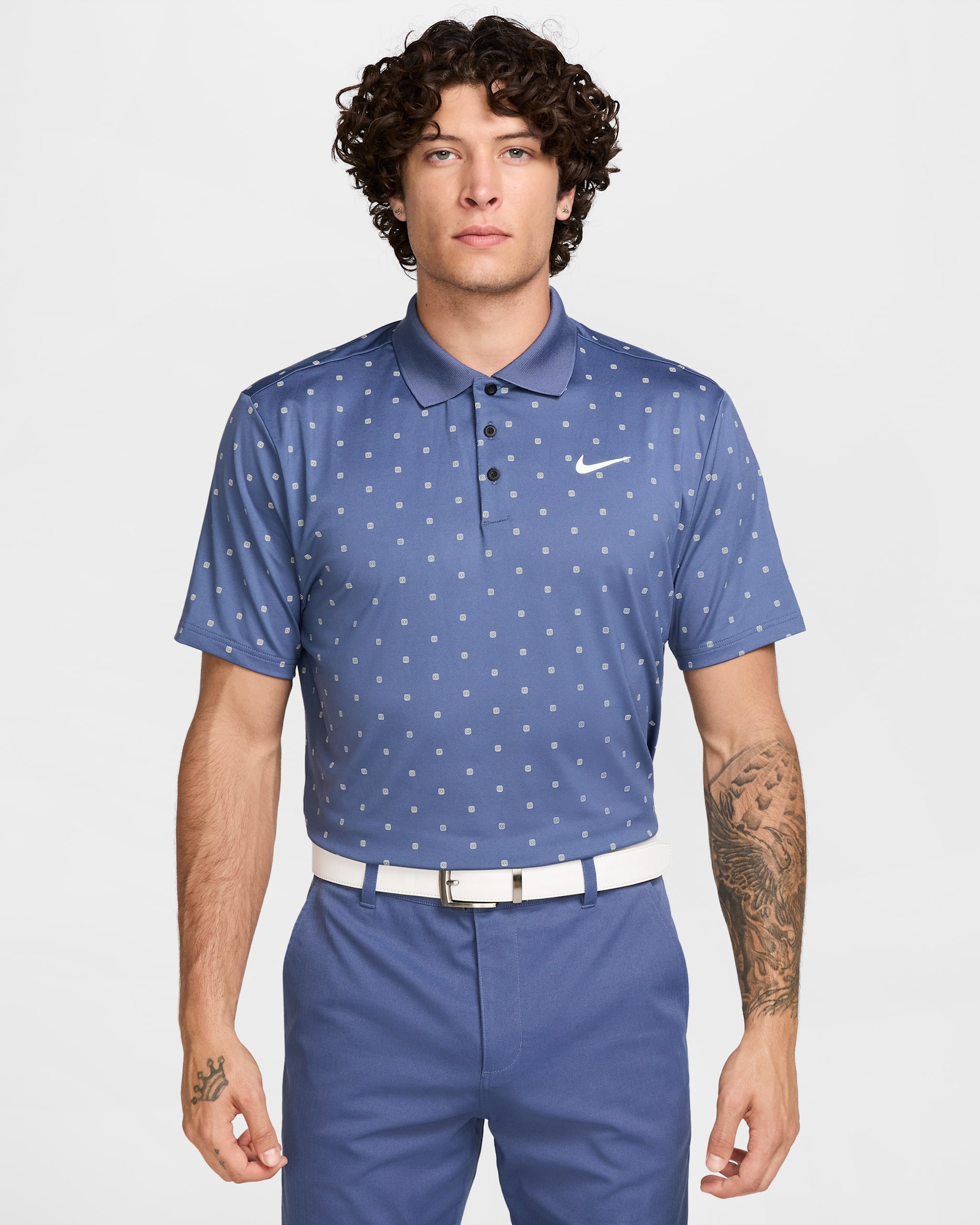 Nike Tour Men's Dri-FIT Golf Polo - Diffused Blue/White