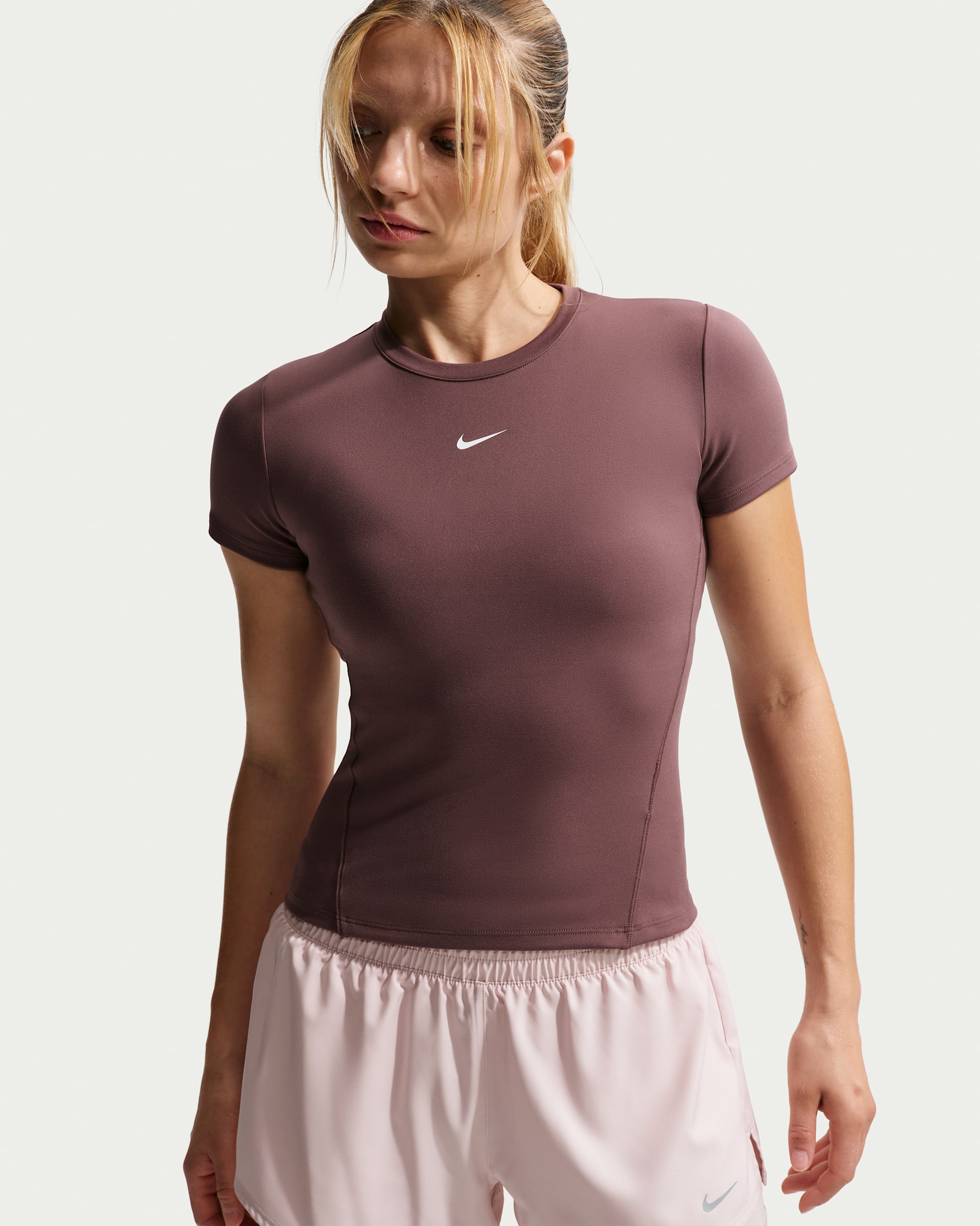 Nike One Women's Short-Sleeve Top - Tattoo/White