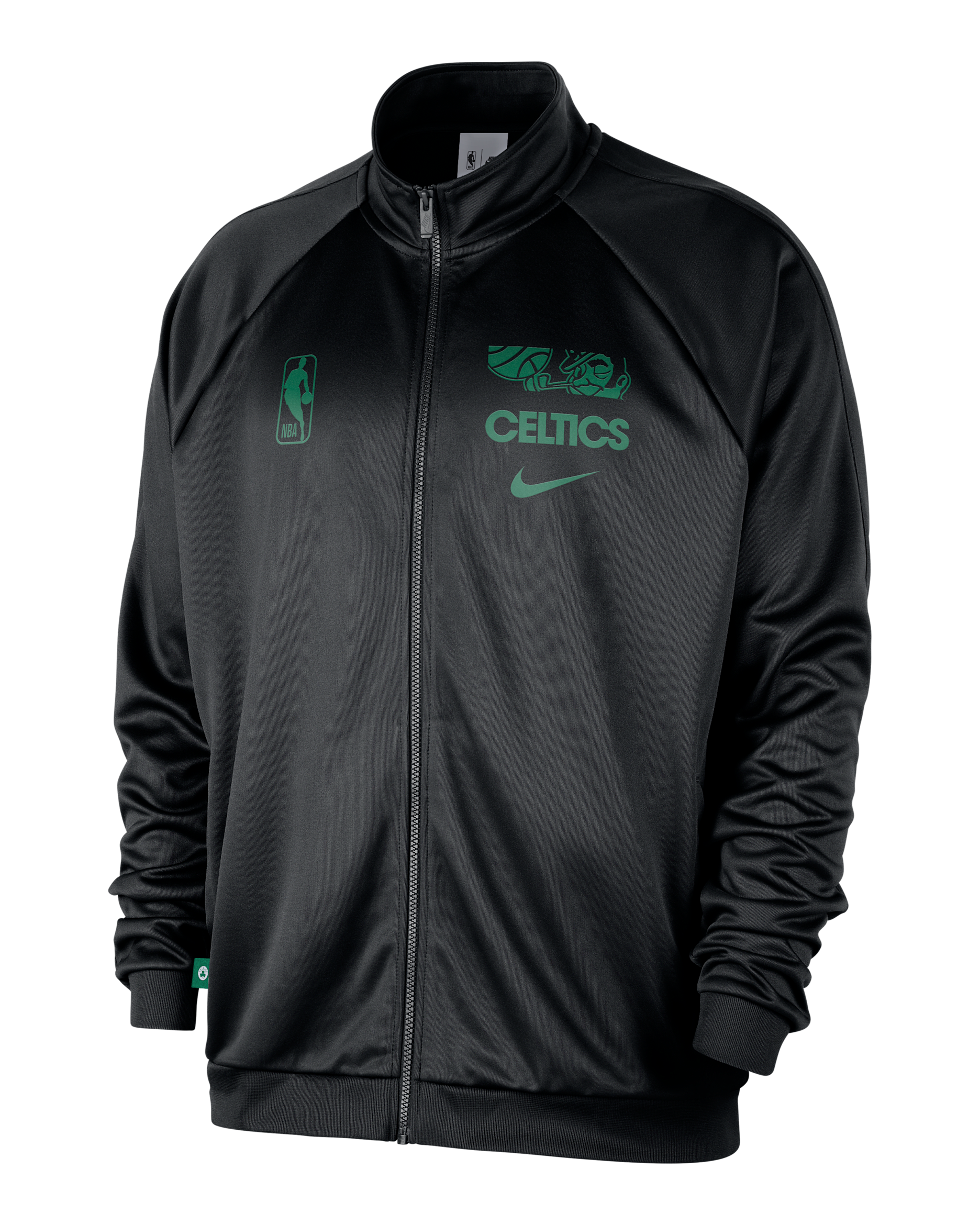 Chamarra deportiva Nike de tejido Knit de poliéster de la NBA para hombre Boston Celtics Club Courtside - Negro