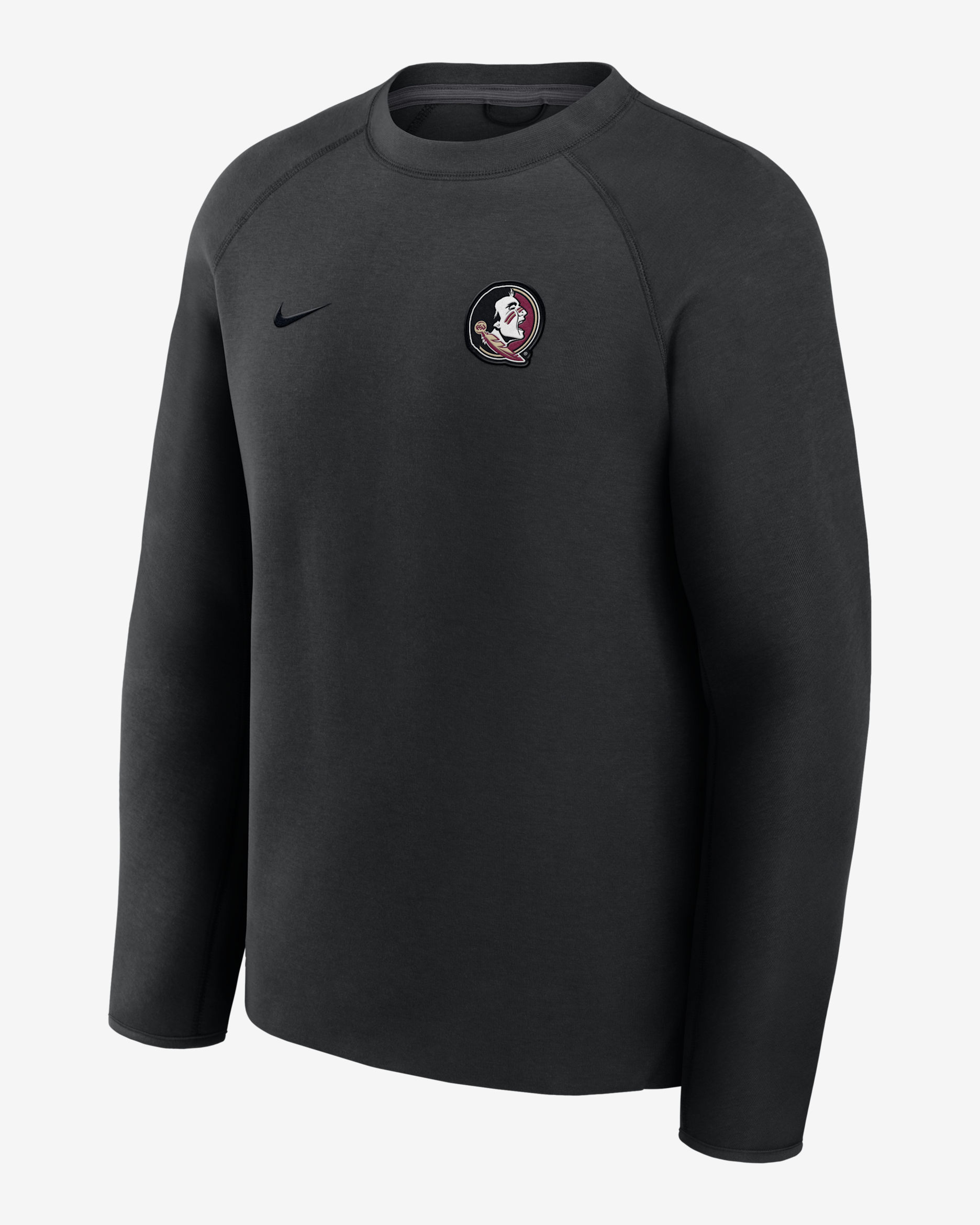 Florida State Tech Fleece Men's Nike College Pullover Crew - Black