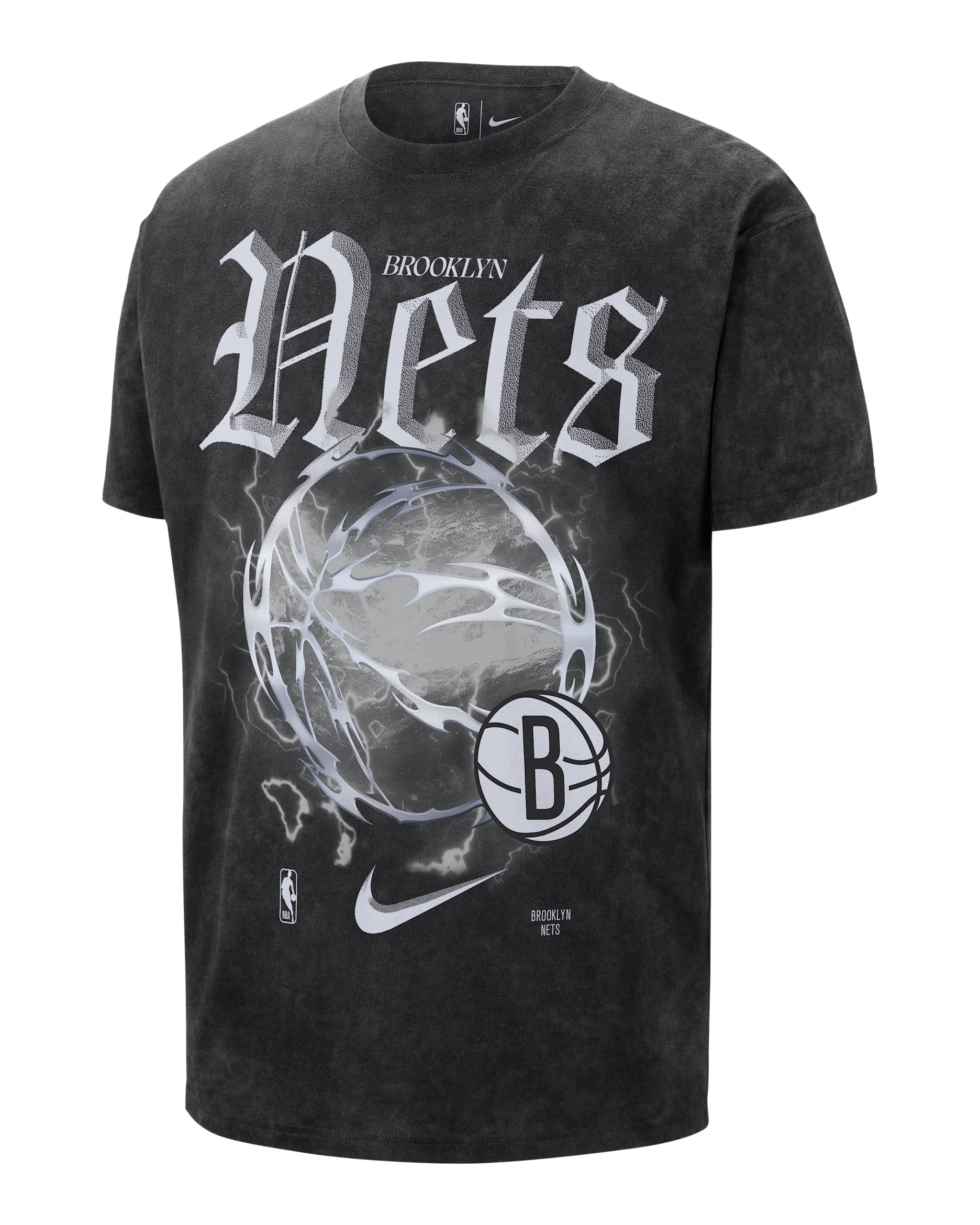 Brooklyn Nets Courtside "Halloween" Men's Nike NBA Max90 T-Shirt - Black