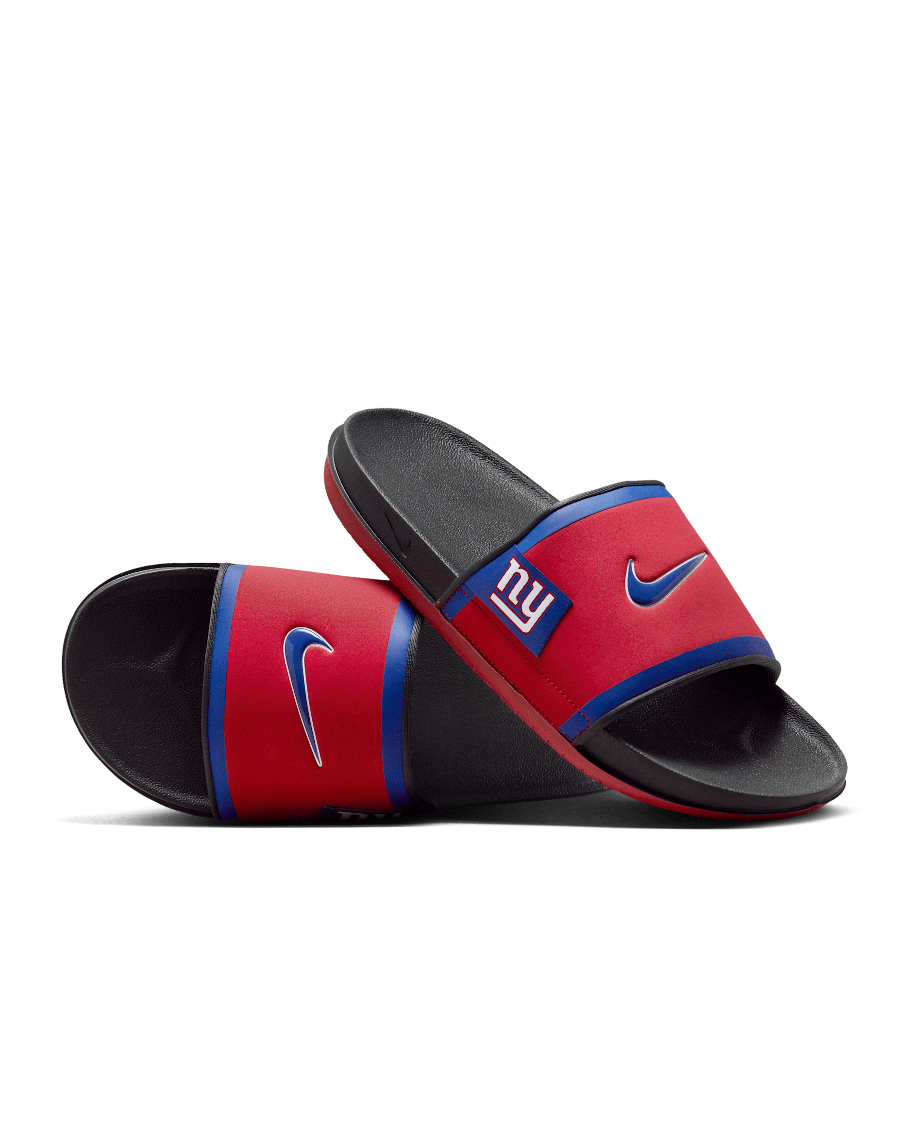 Nike Offcourt (New York Giants) Offcourt Slides - Gym Red/Dark Smoke Grey/Rush Blue