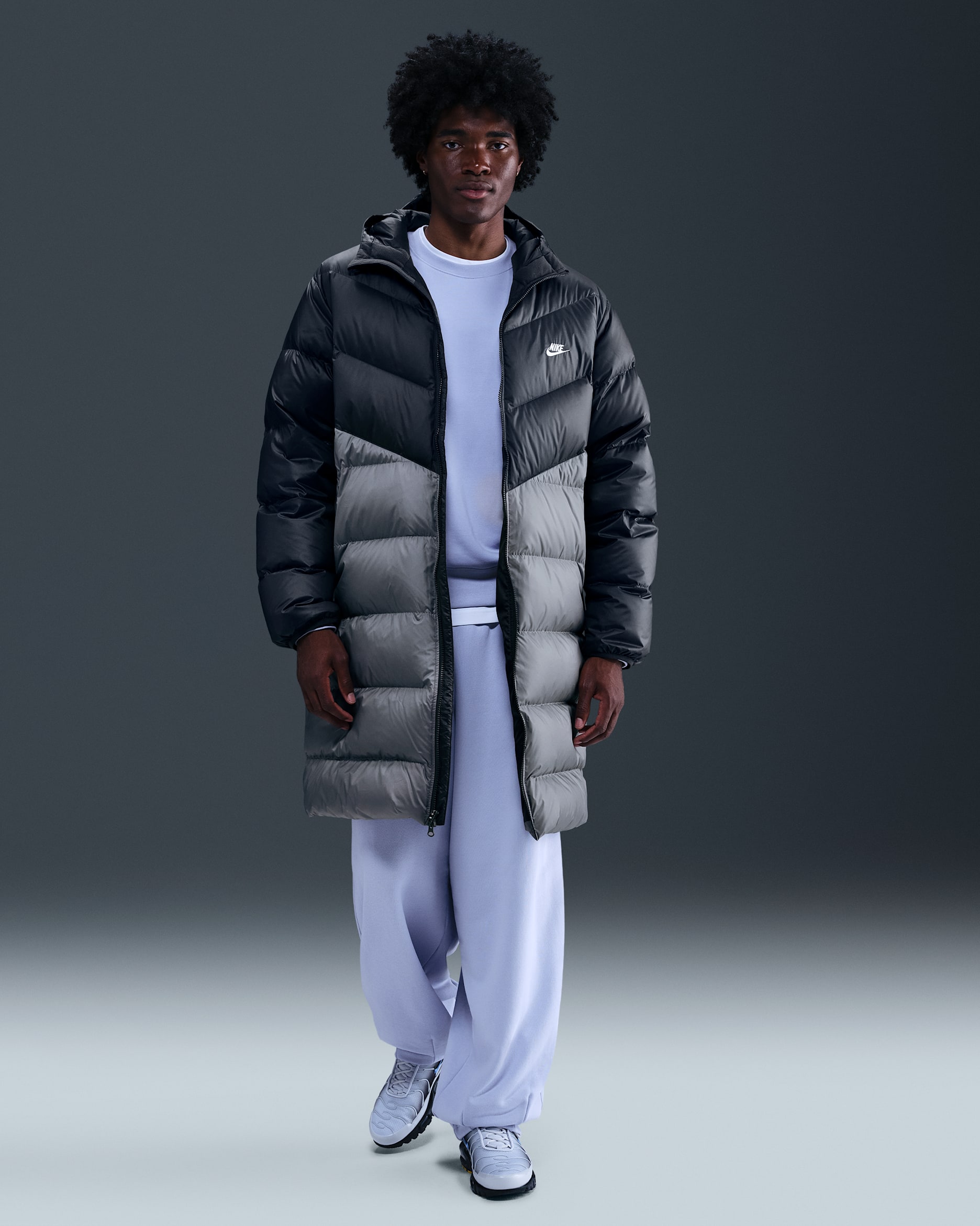 Nike Windrunner Men's Down Parka - Anthracite/Cool Grey/White
