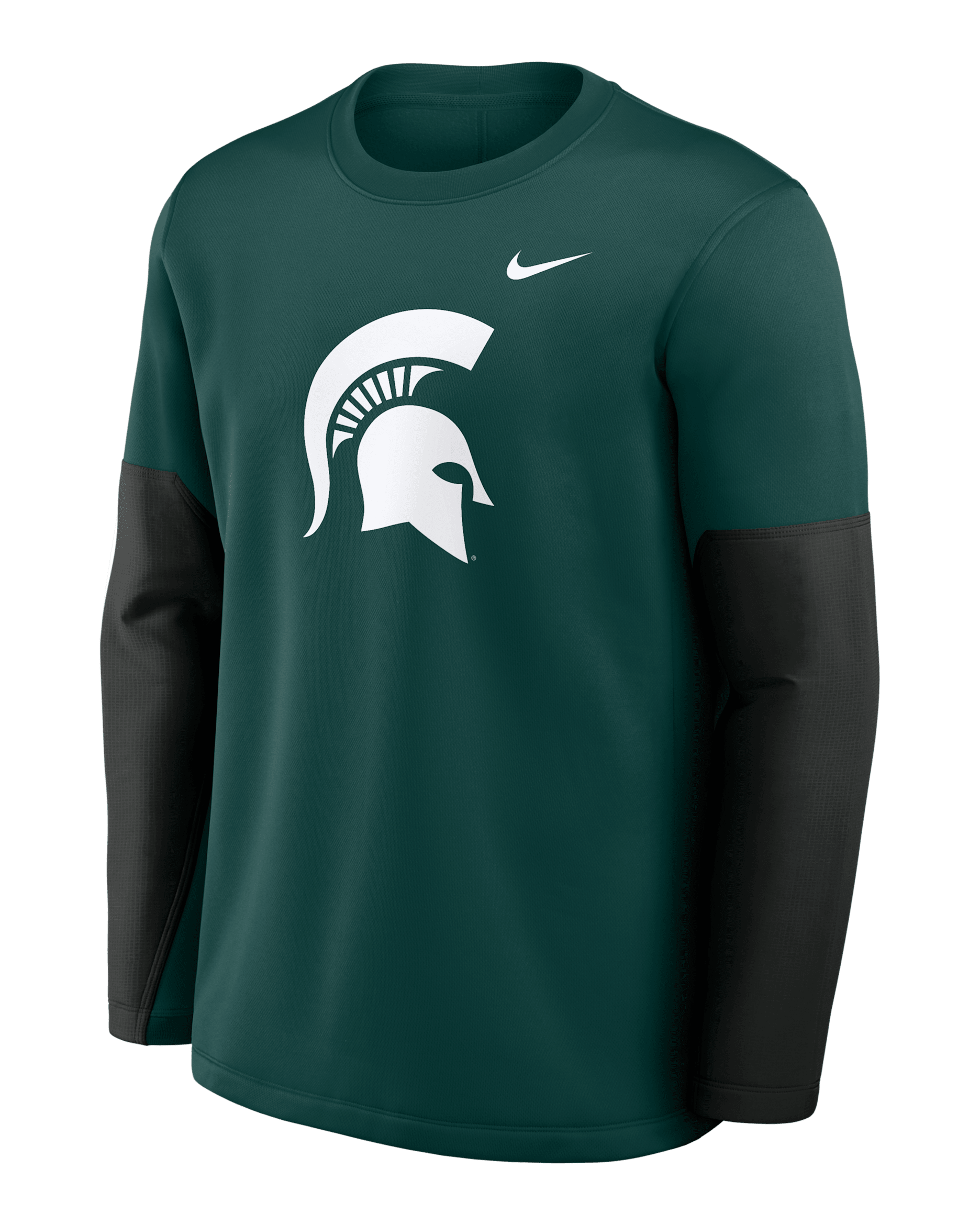 Michigan State Sideline Coach Men's Nike Therma-FIT College Long-Sleeve T-Shirt - Green