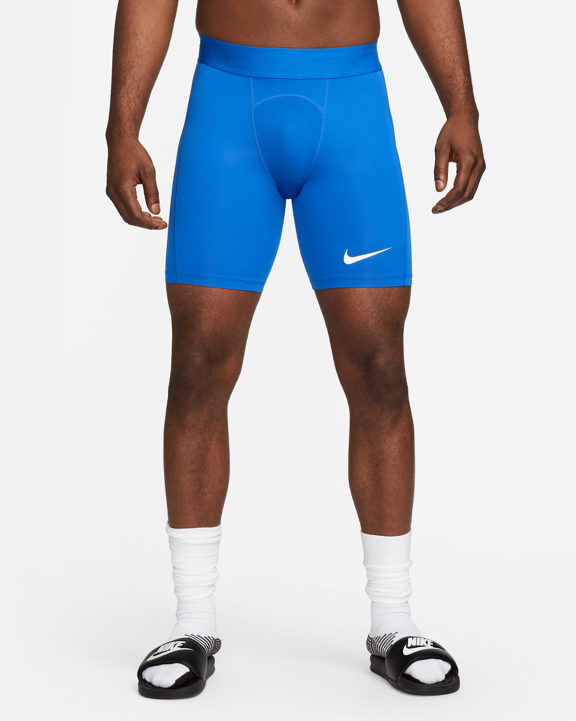 Nike Pro Dri-FIT Strike fotballshorts til herre - Royal Blue/Hvit