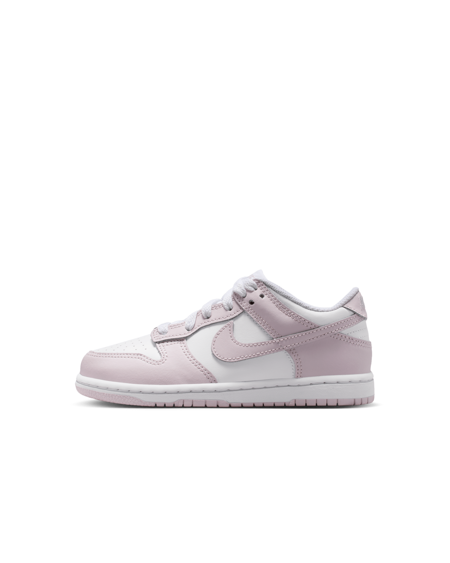 Nike Dunk Low Younger Kids' Shoes - White/Light Violet/Light Violet