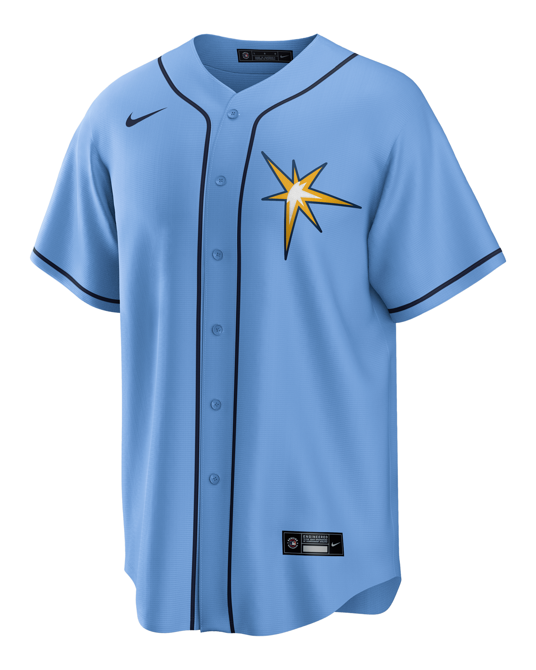 Jersey Nike de la MLB Replica para hombre Tampa Bay Rays - Azul claro