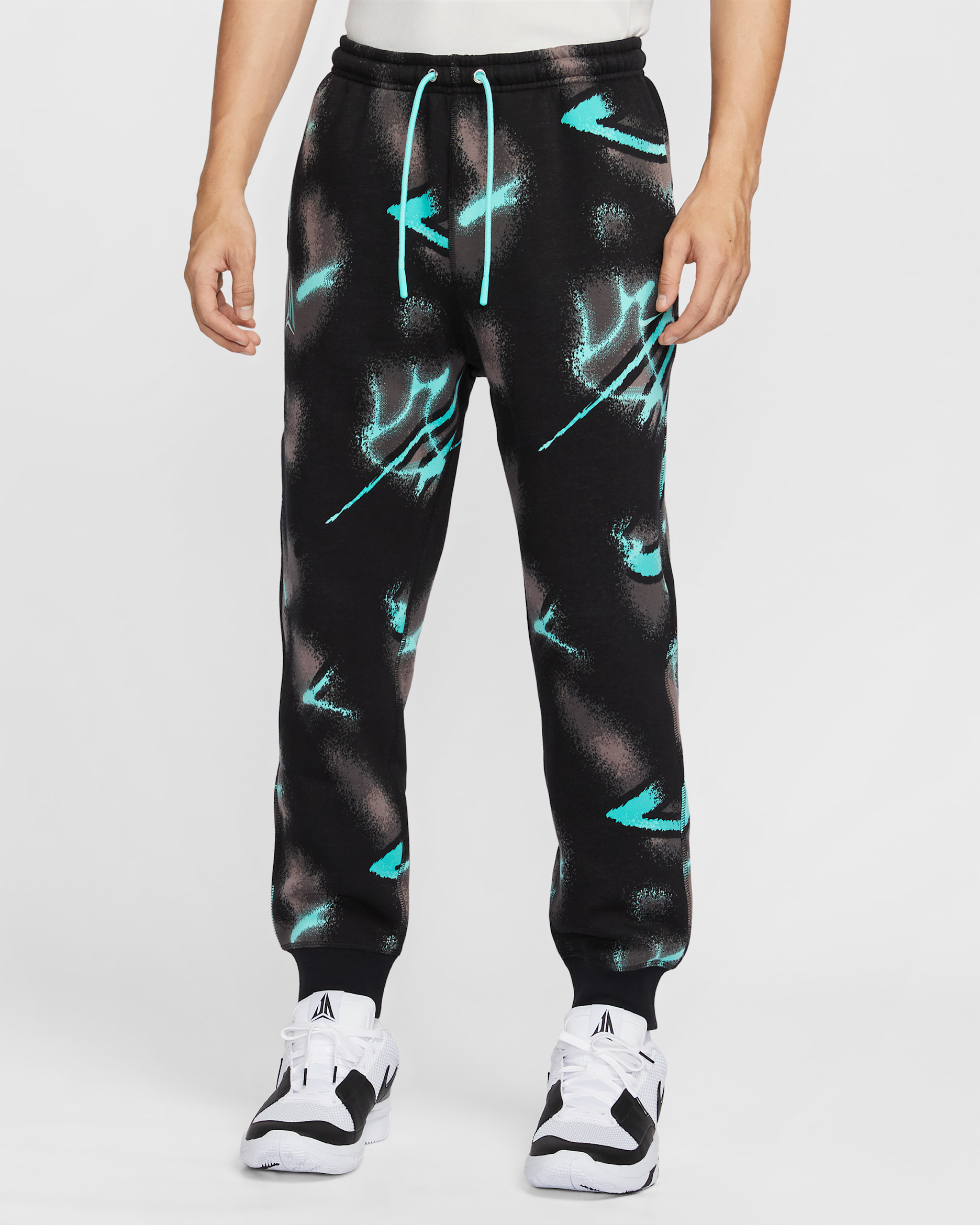 JA Men's Club Fleece Basketball Joggers - Bleached Turquoise