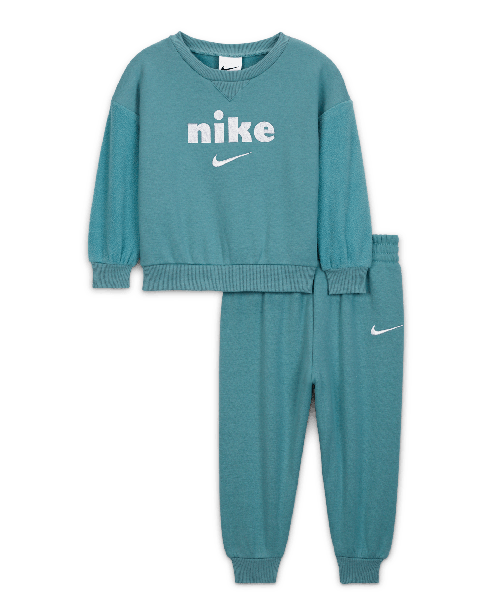 ナイキ コージー コンフォート ベビー ツーピース クルー セットアップ - デニムターコイズ
