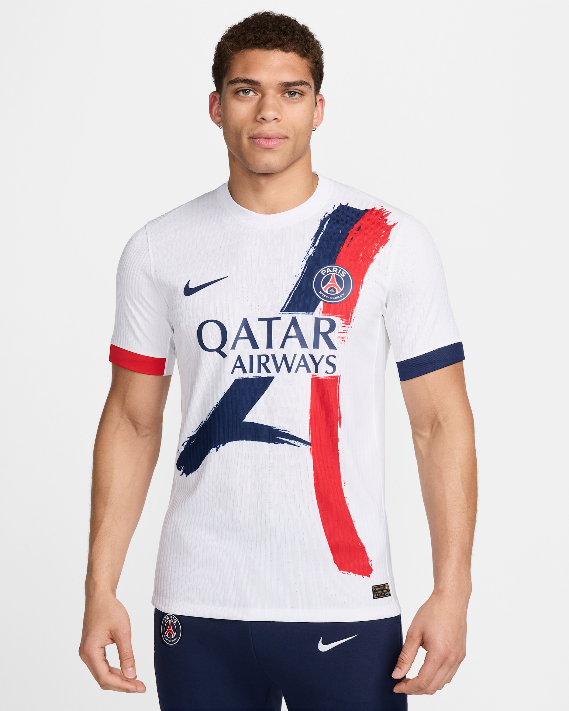 Maglia da calcio Authentic Nike Dri-FIT ADV Paris Saint-Germain 2024/25 Match da uomo – Away - Bianco/Midnight Navy/University Red/Midnight Navy