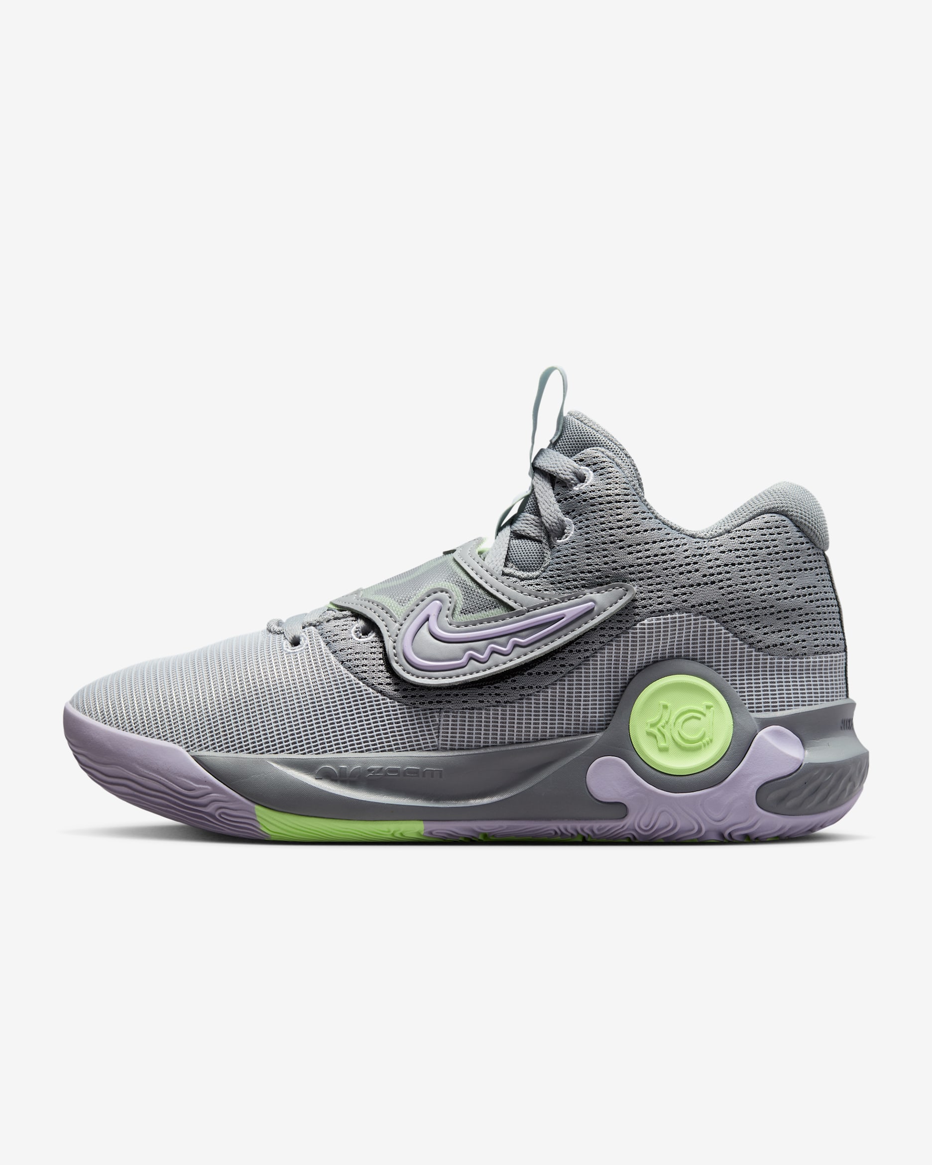 Tenis de básquetbol KD Trey 5 X EP - Gris partícula/Lila/Escarcha violeta/Gris fútbol