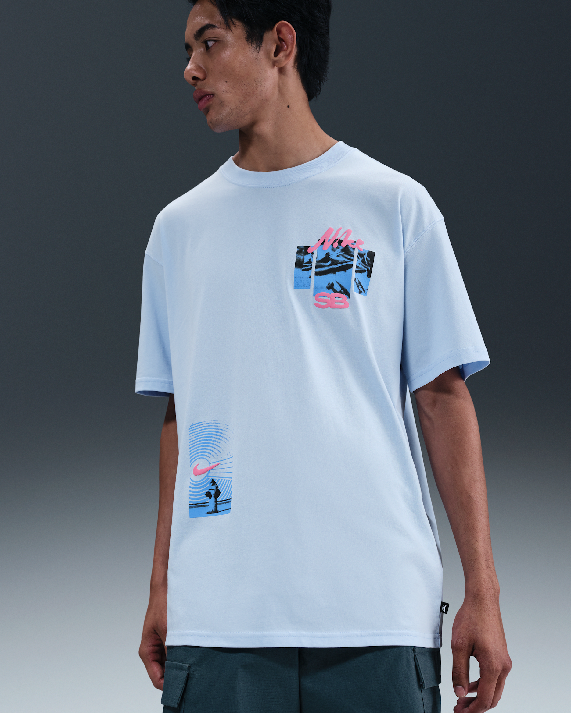Nike SB Max90 Skate T-Shirt - Celestine Blue