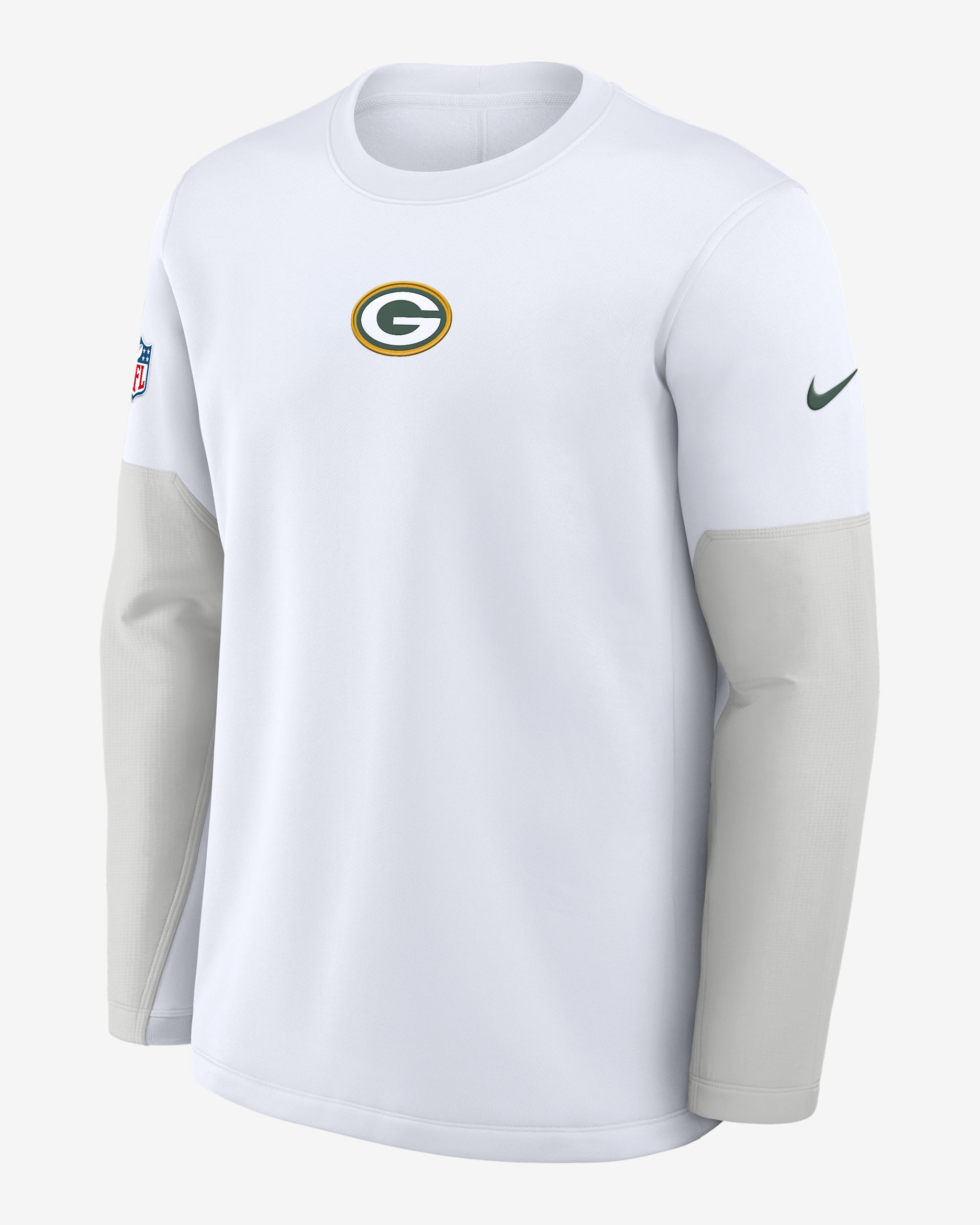 Green Bay Packers Scripted To Win Sideline Coach Men's Nike Therma-FIT NFL Long-Sleeve T-Shirt - White