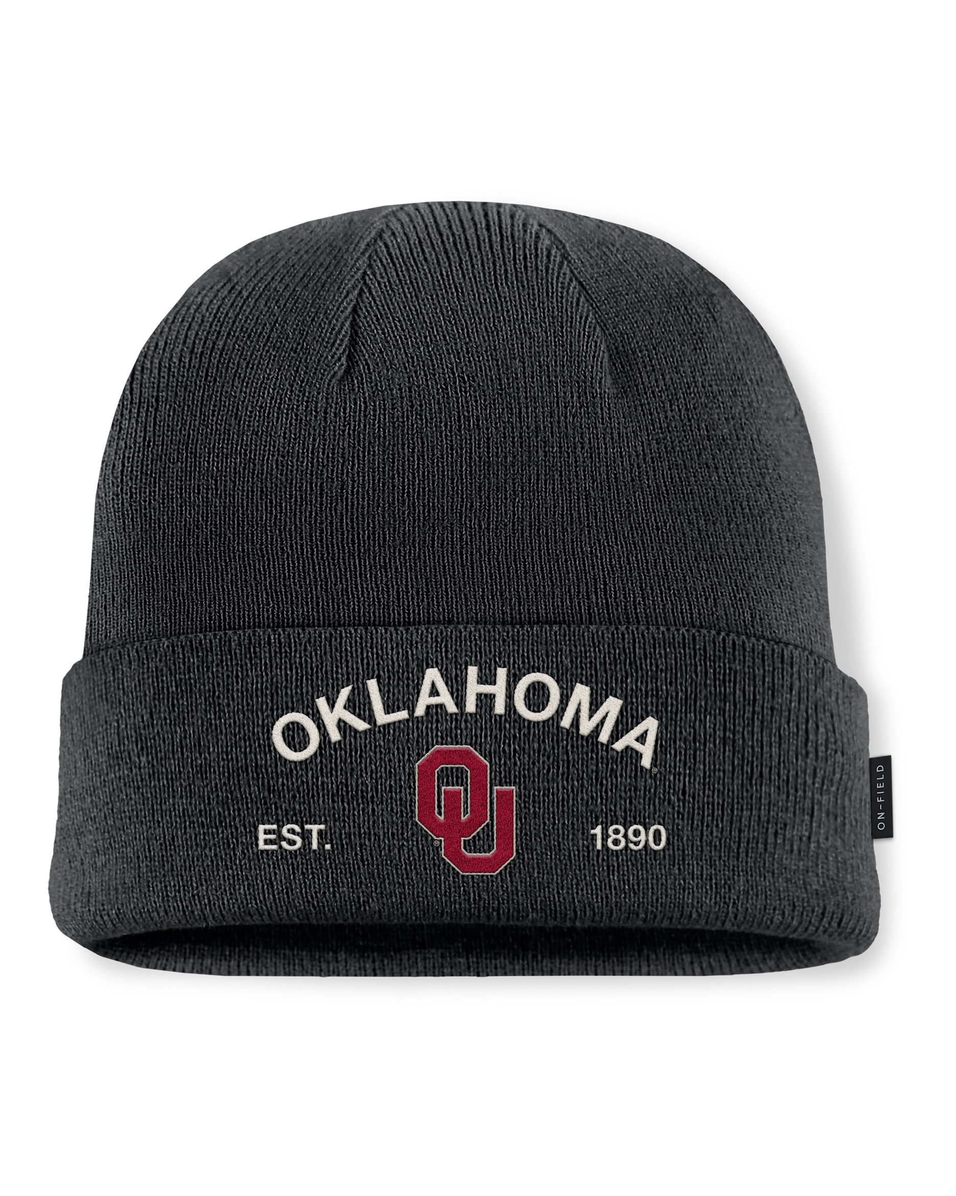 Gorro con dobladillo universitario marca Jordan para hombre Oklahoma 2025 Military Appreciation - Negro