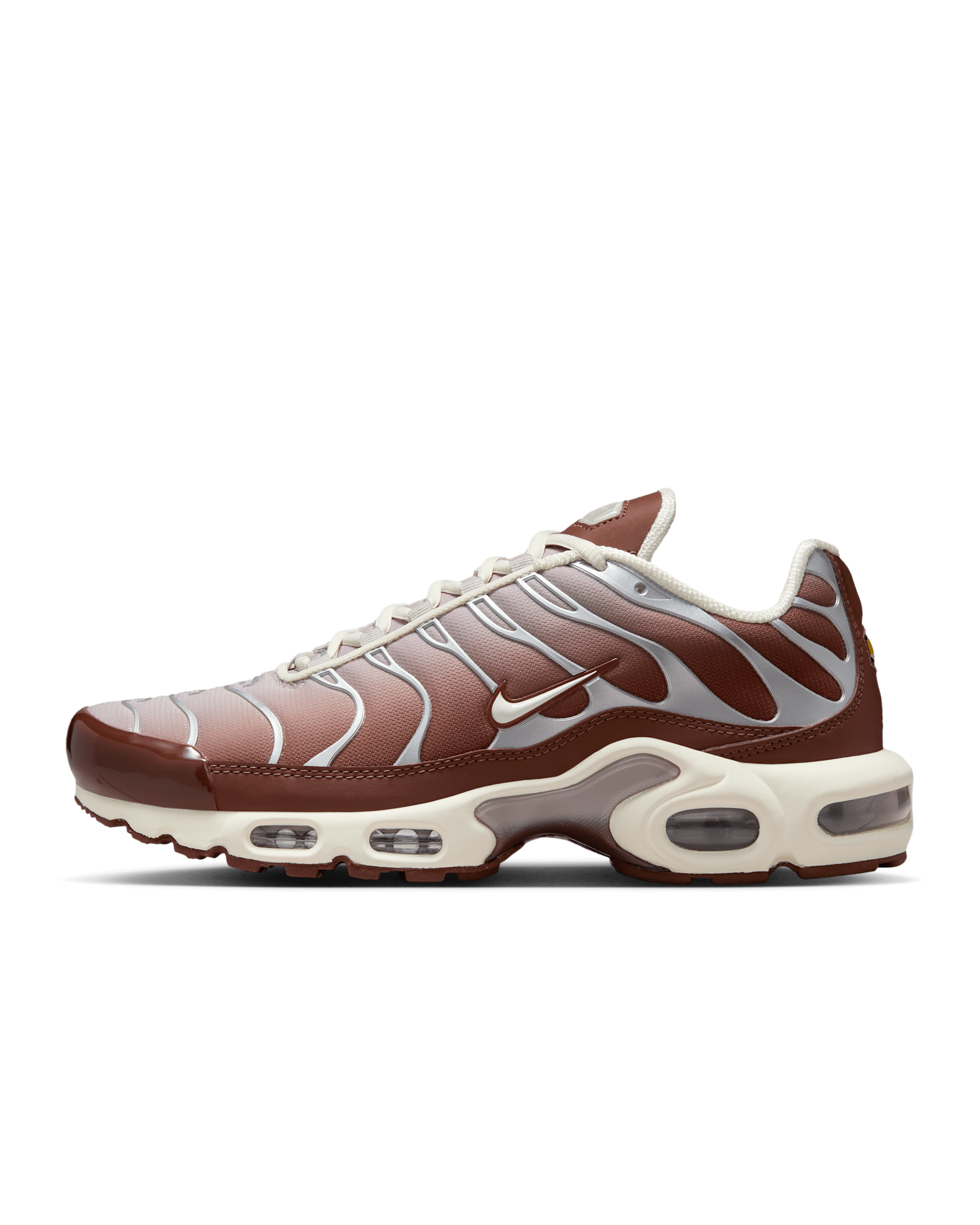 Nike Air Max Plus-sko til kvinder - Fauna Brown/College Grey/Metallic Silver/Soft Pearl