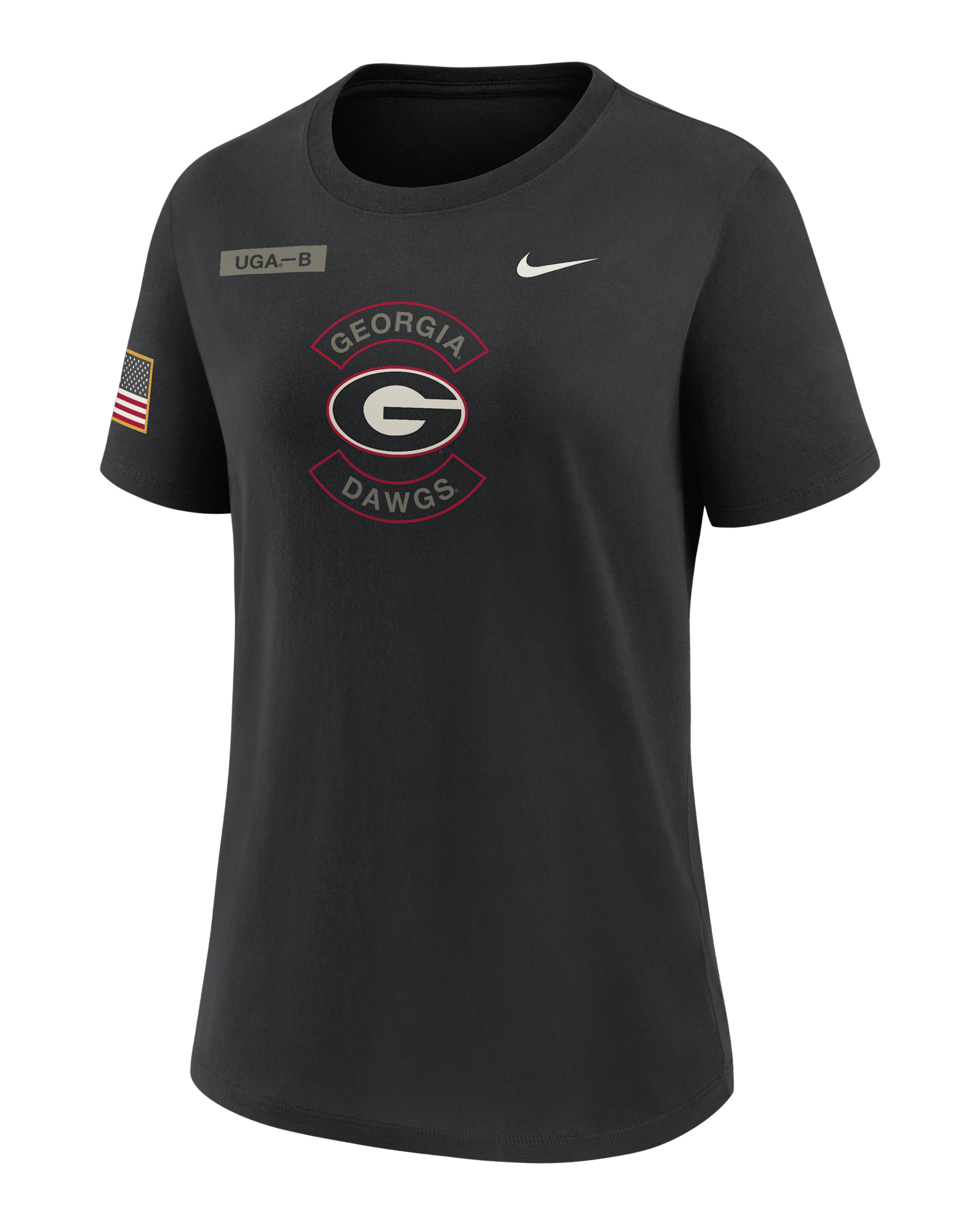 Georgia Military Appreciation Women's Nike Dri-FIT College T-Shirt - Black
