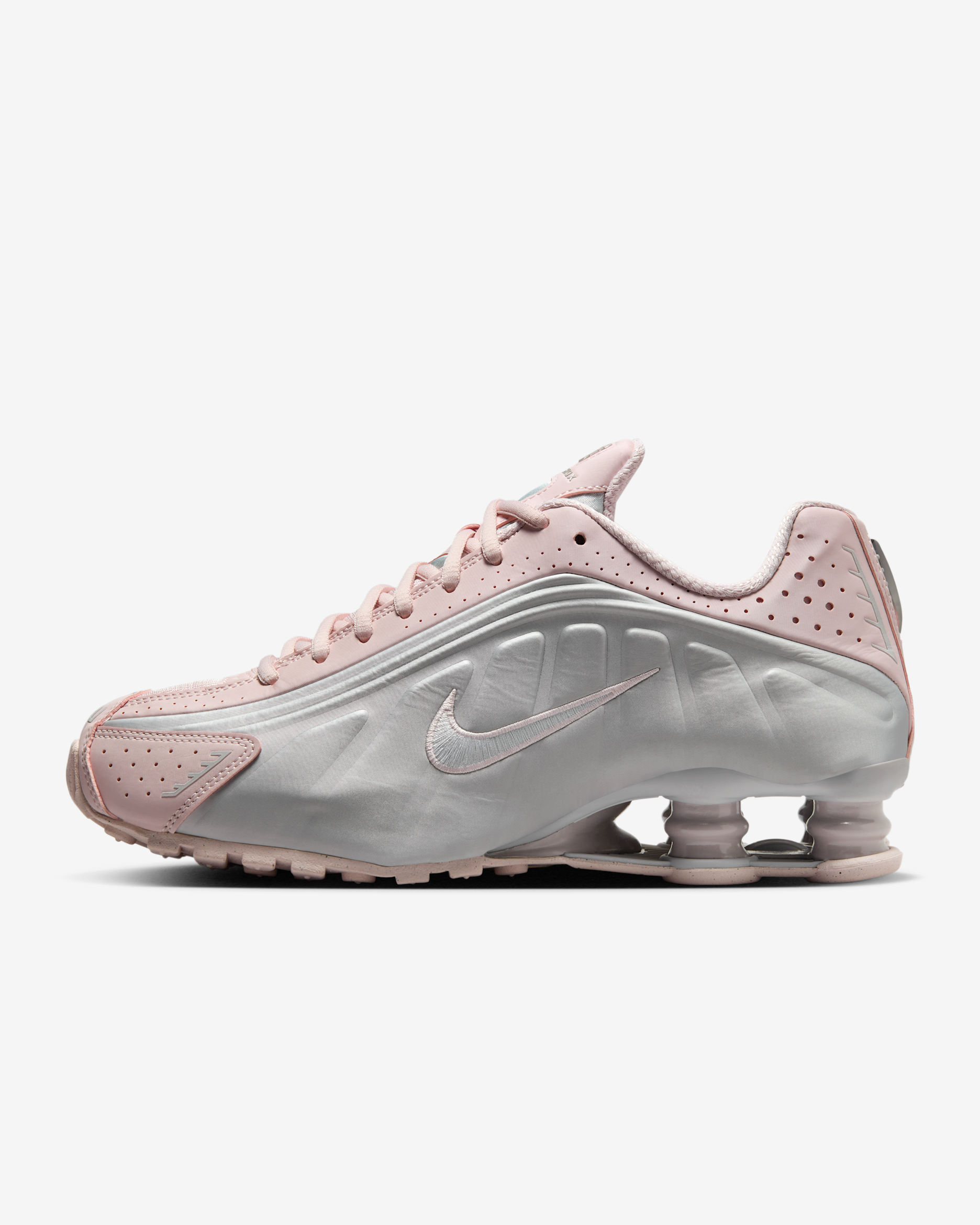 Tenis para mujer Nike Shox R4 - Rosa ligero/Platino metalizado