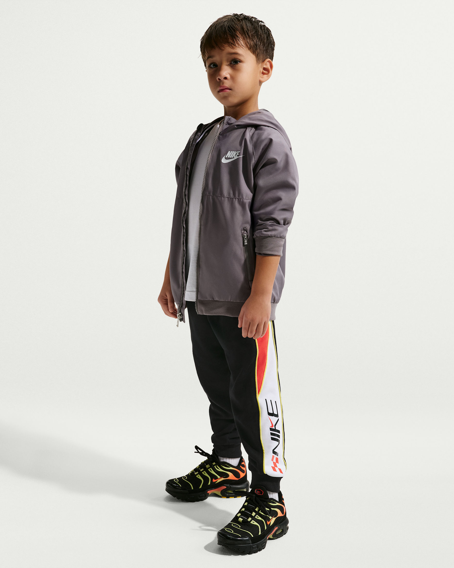 Nike Sportswear Little Kids' Victory Lap French Terry Pants - Black