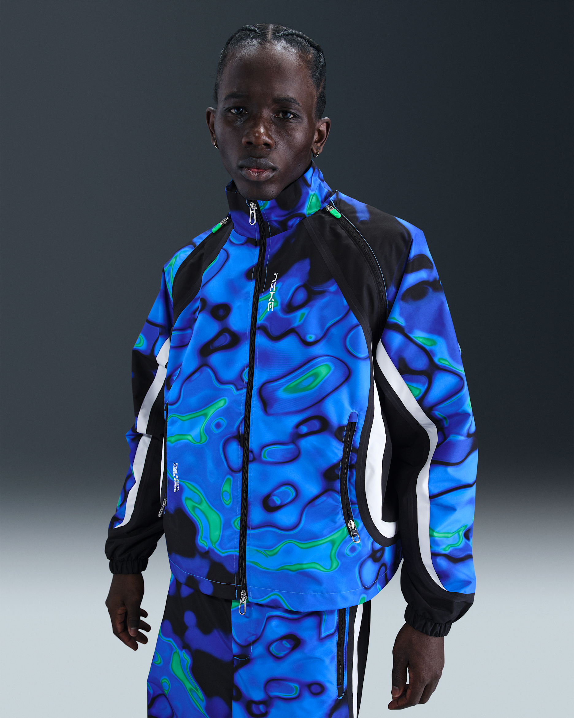 Nike Project F.R.O.G. Jaqueta de xandall Storm-FIT - Home - Hyper Royal/Blanc/Green Shock/Green Shock